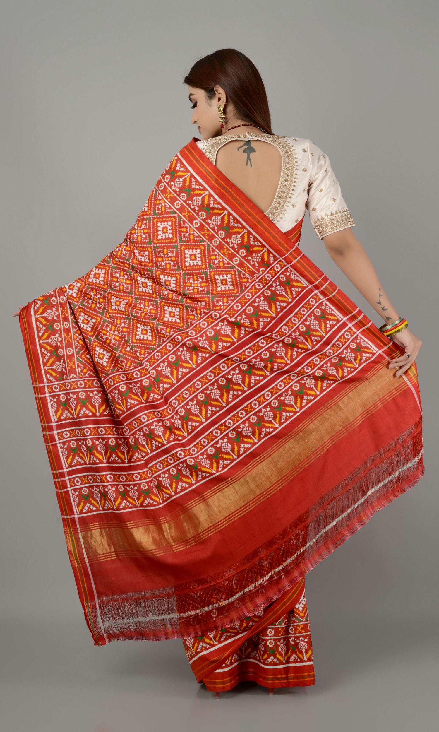 Double Ikat Patola Saree Chanda