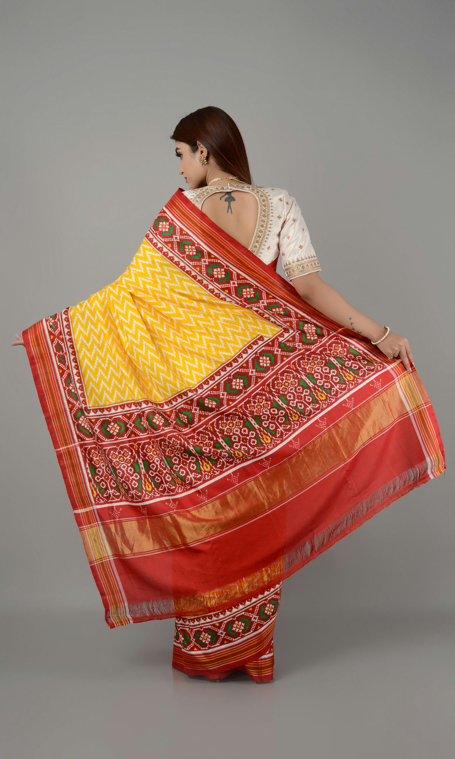 Double Ikat Patola Saree Laheriya