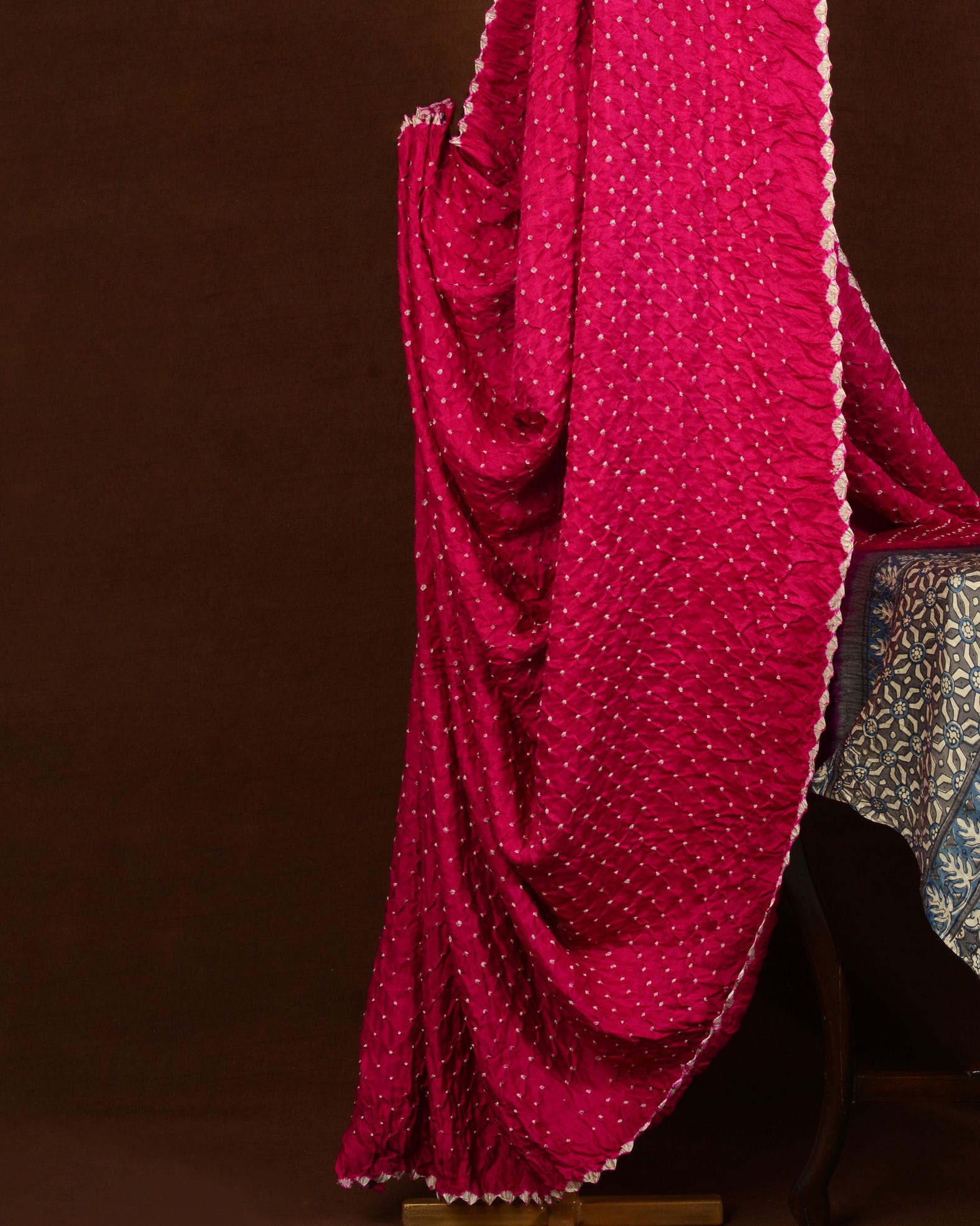 Ajrakh Bandhani Saree