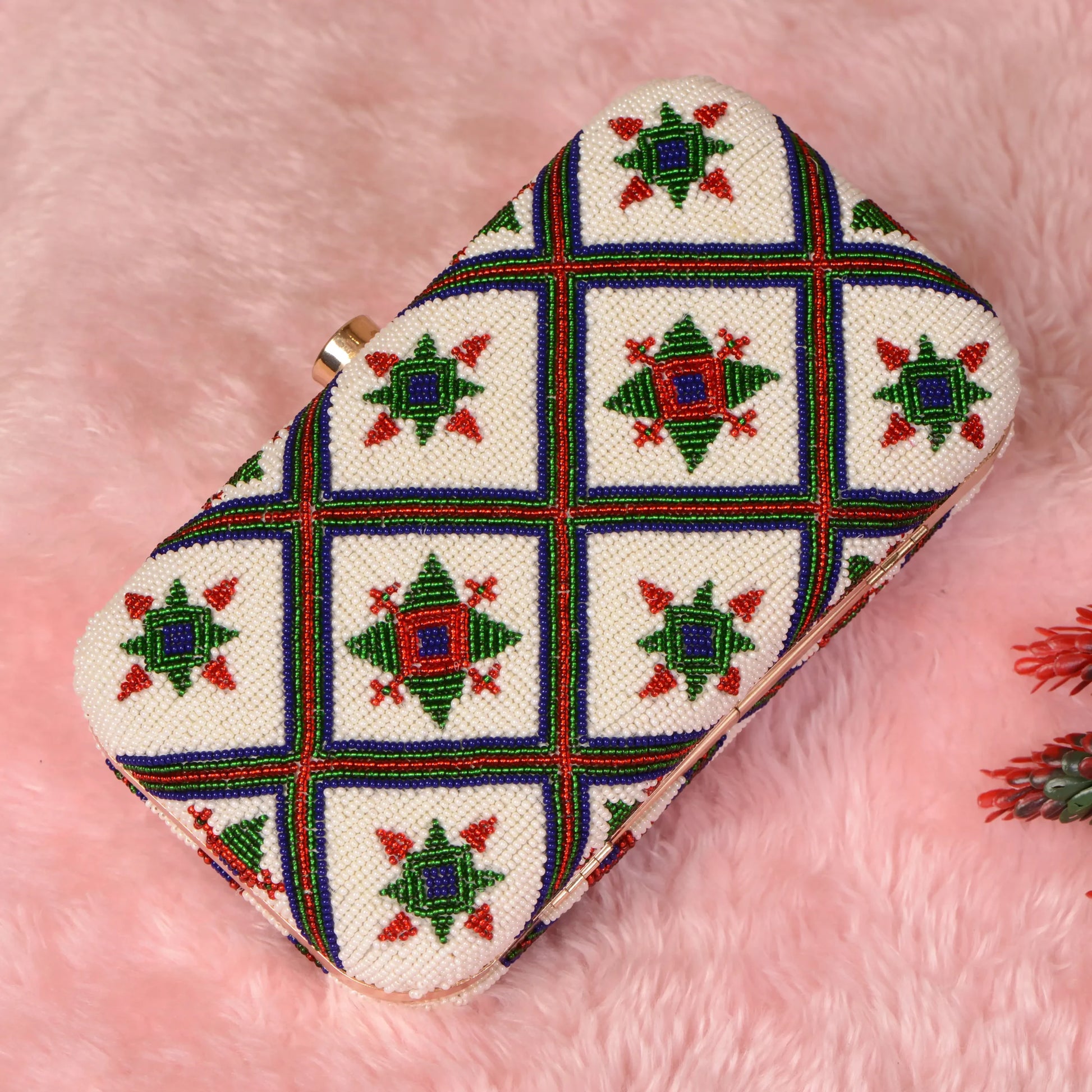 Patola Beaded Clutch