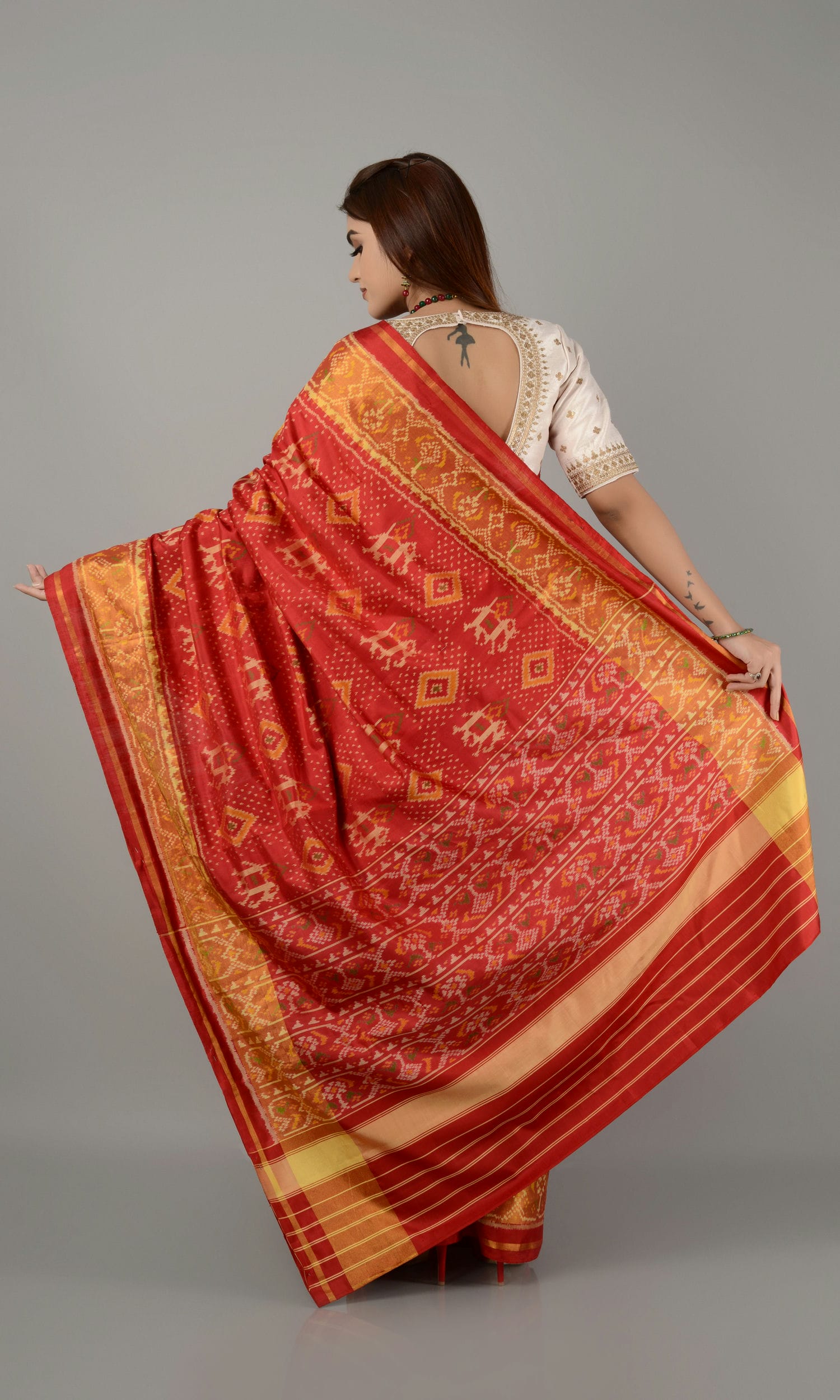 Rajkoti Patola Saree Hathi Chanda