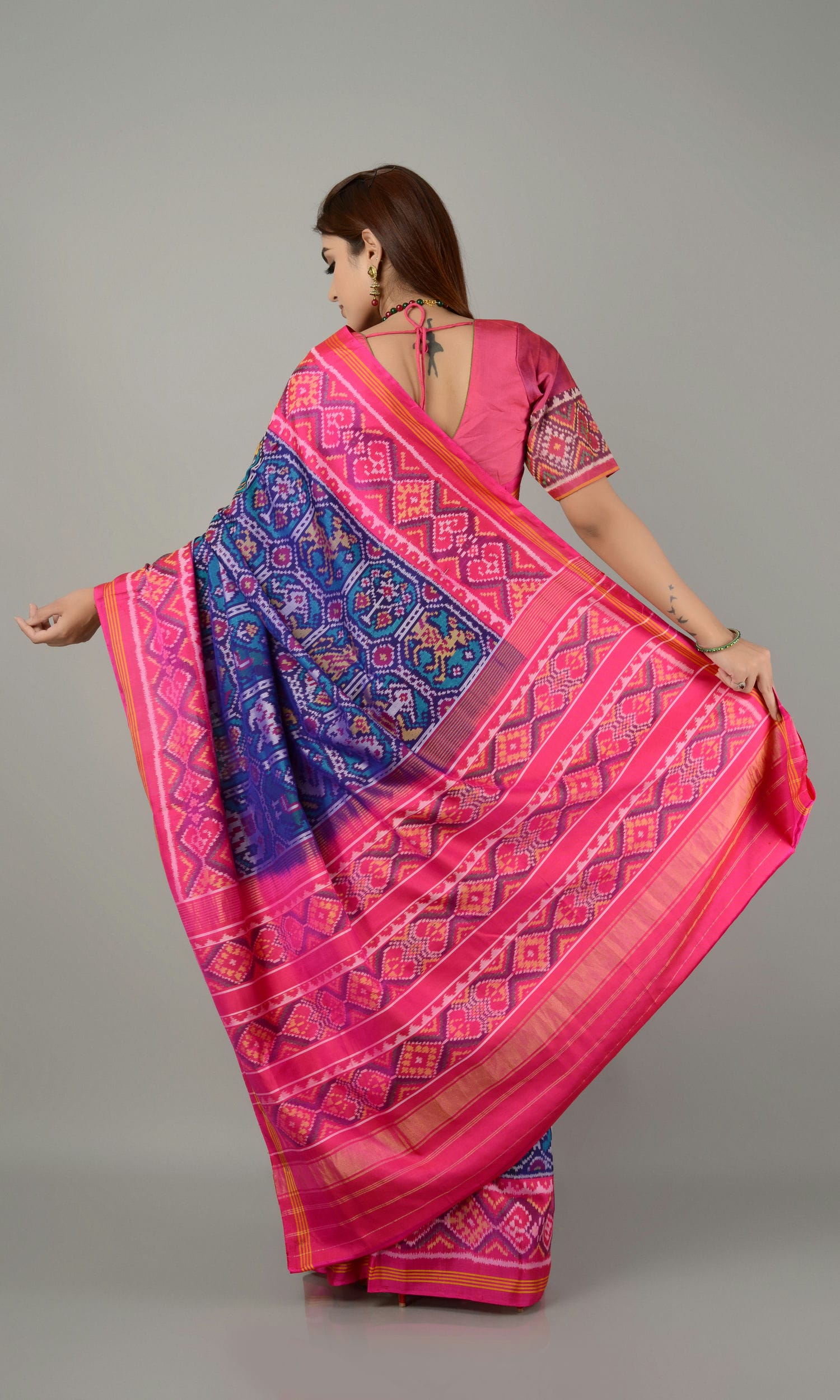Single Ikat Patola Saree Patola Motifs