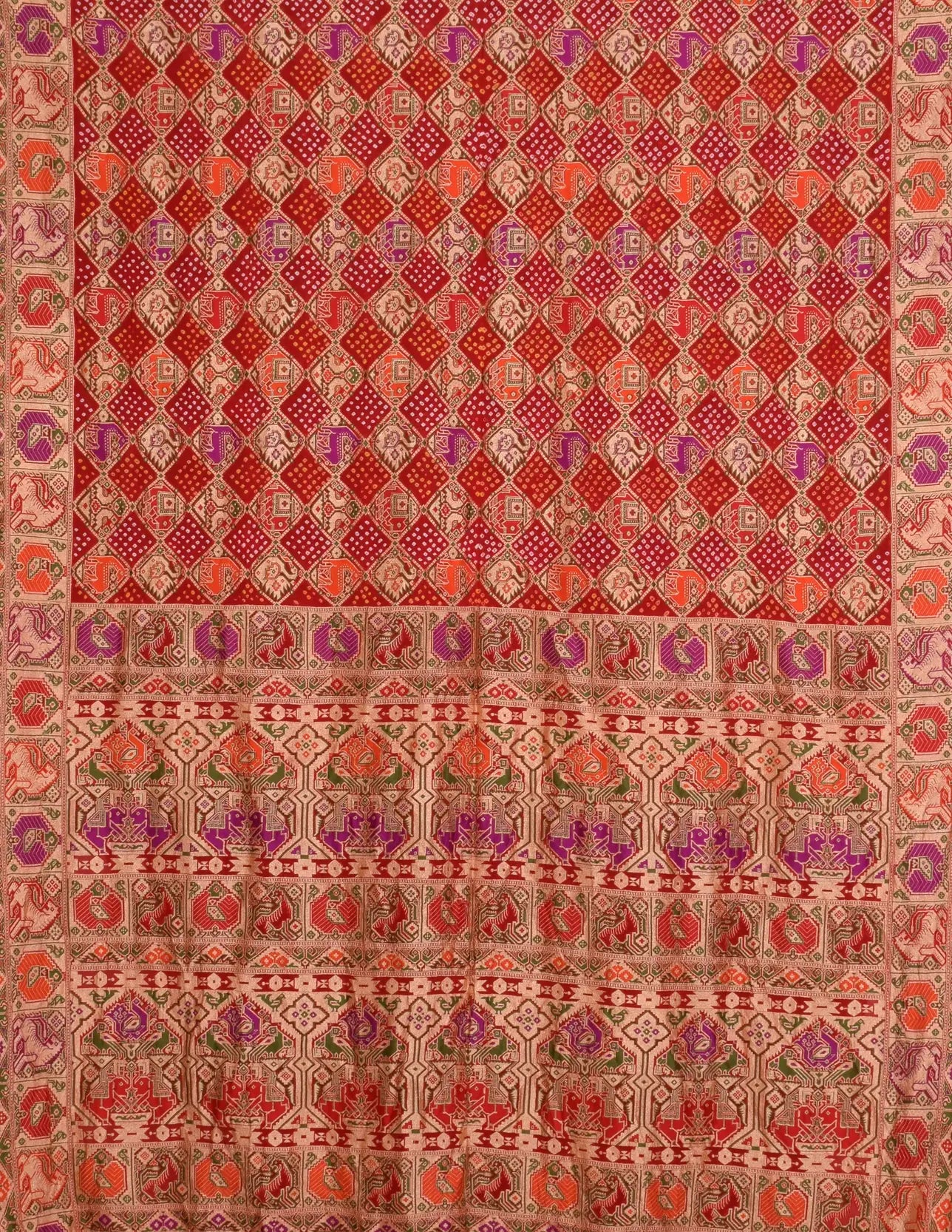 Banarasi Patola Weave Bandhani Saree