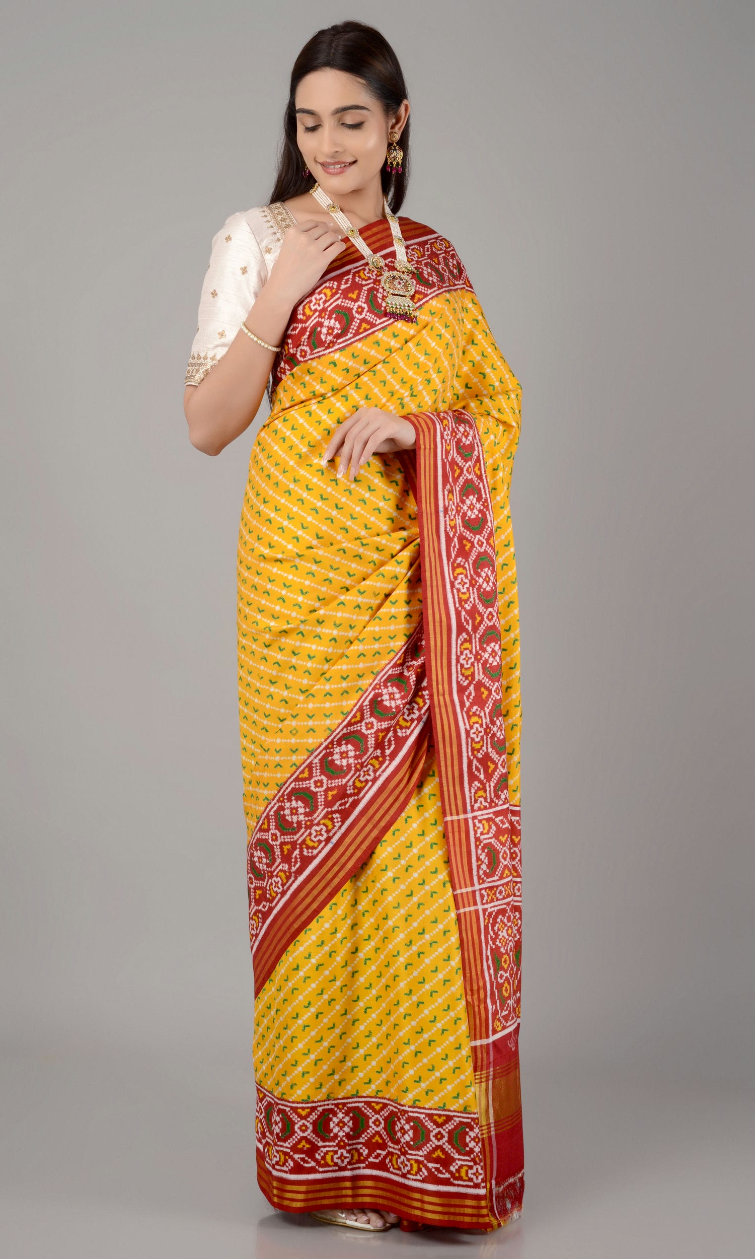 Double Ikat Patola Saree Laheriya