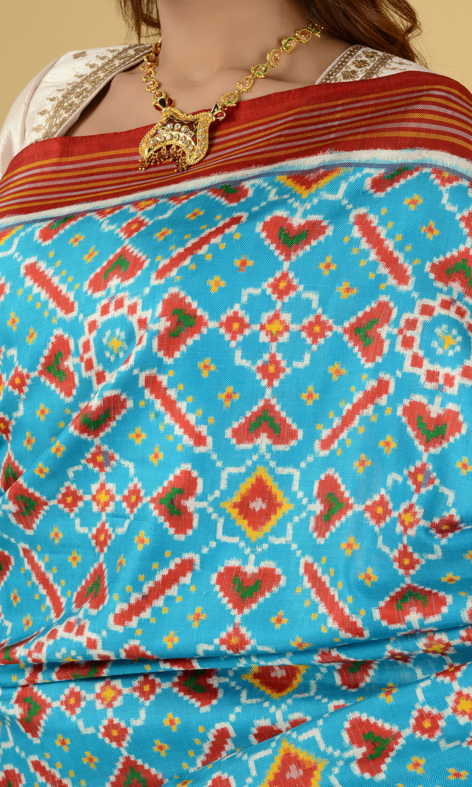 Double Ikat Patola Saree Manekchowk