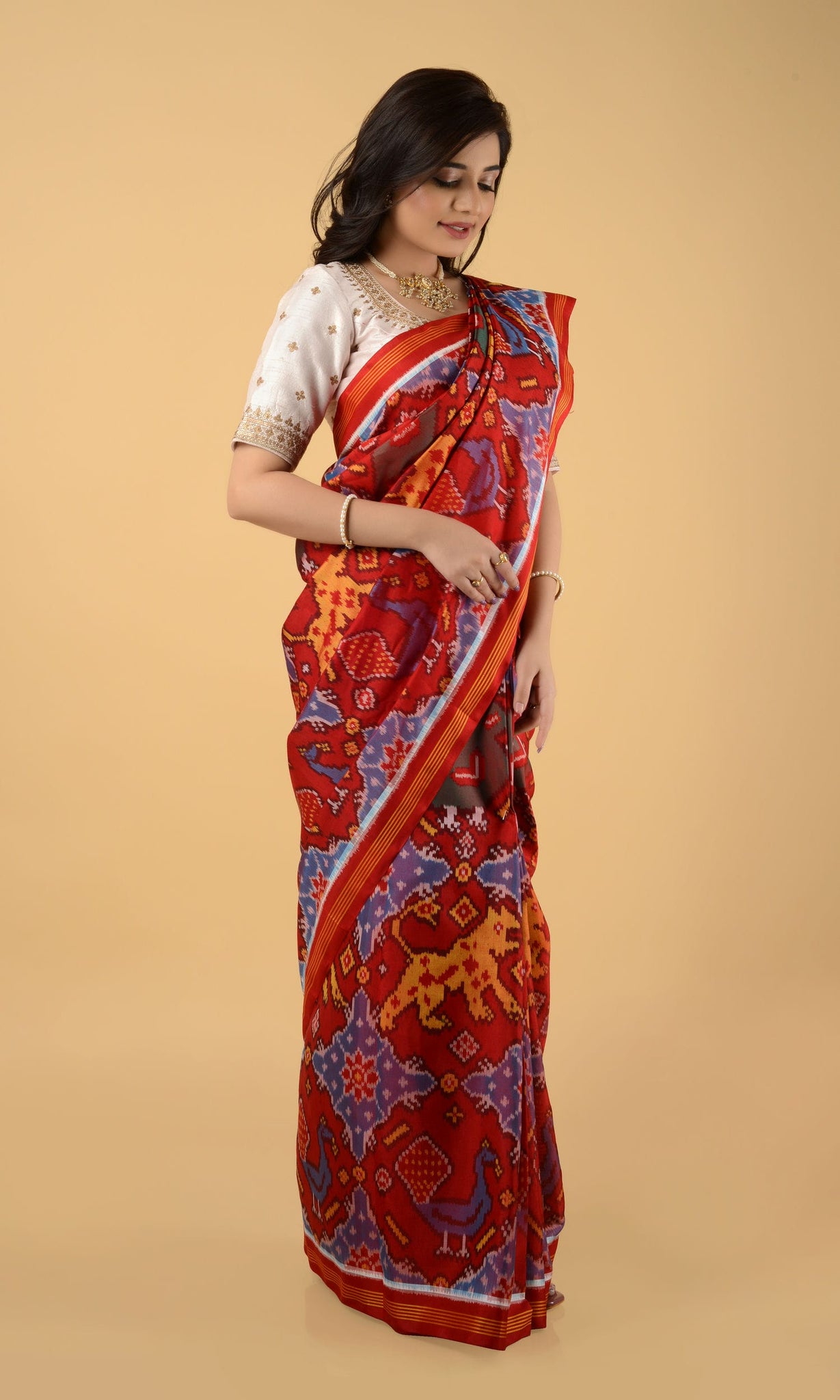 Single Ikat Patola Saree Patola Motifs