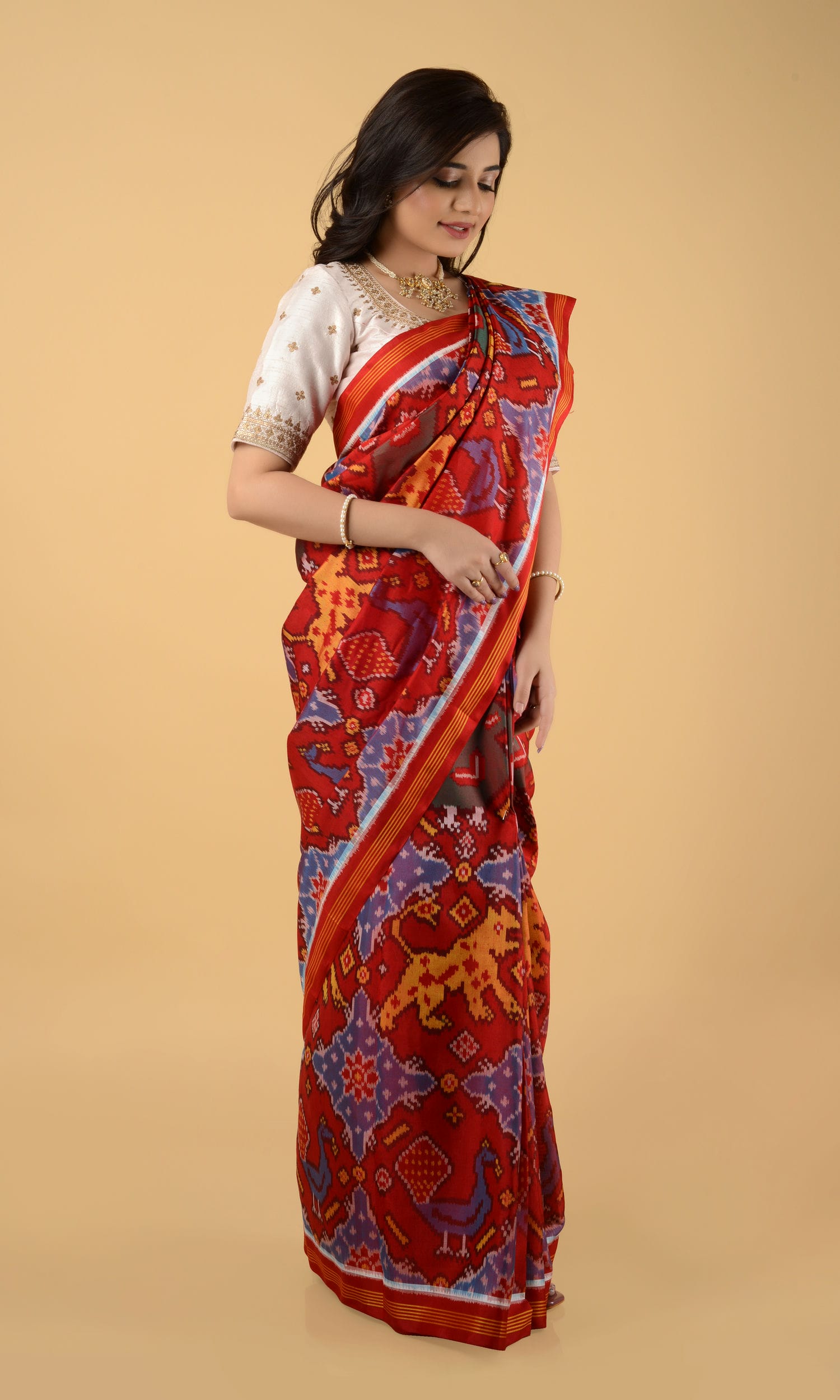 Single Ikat Patola Saree Patola Motifs