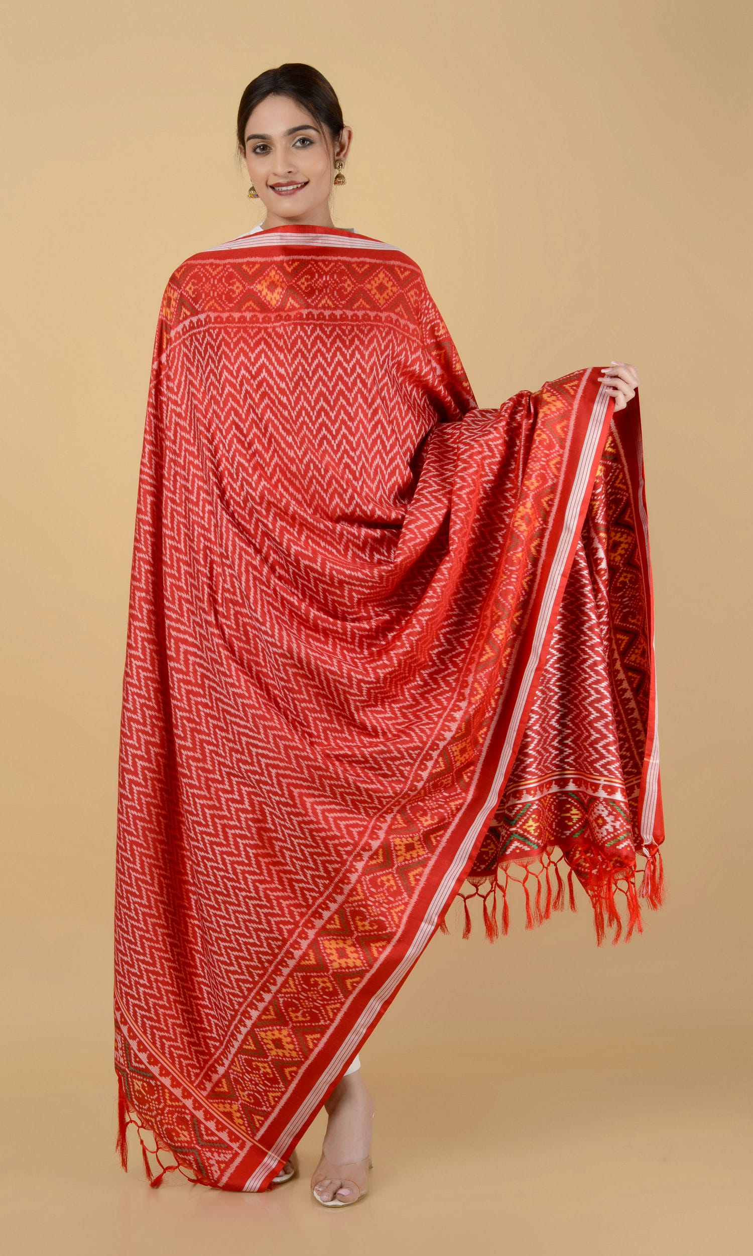 Twill Weave Patola Dupatta Laheriya