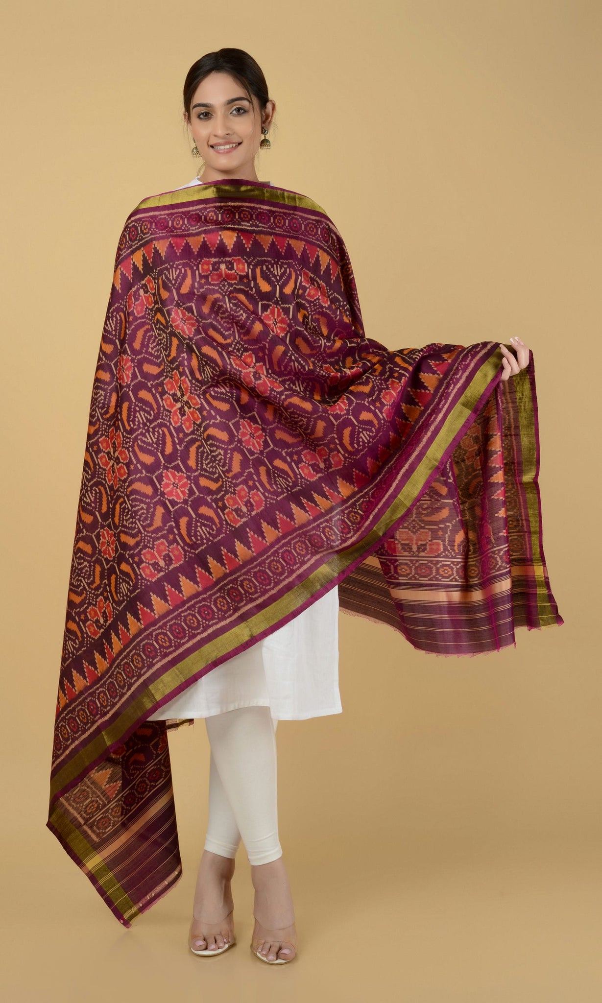 Rajkoti Patola Dupatta Flowers