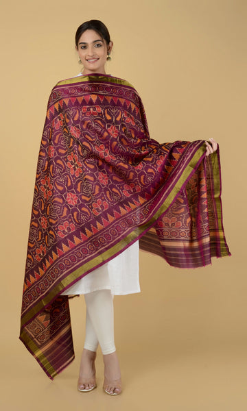 Rajkoti Patola Dupatta Flowers