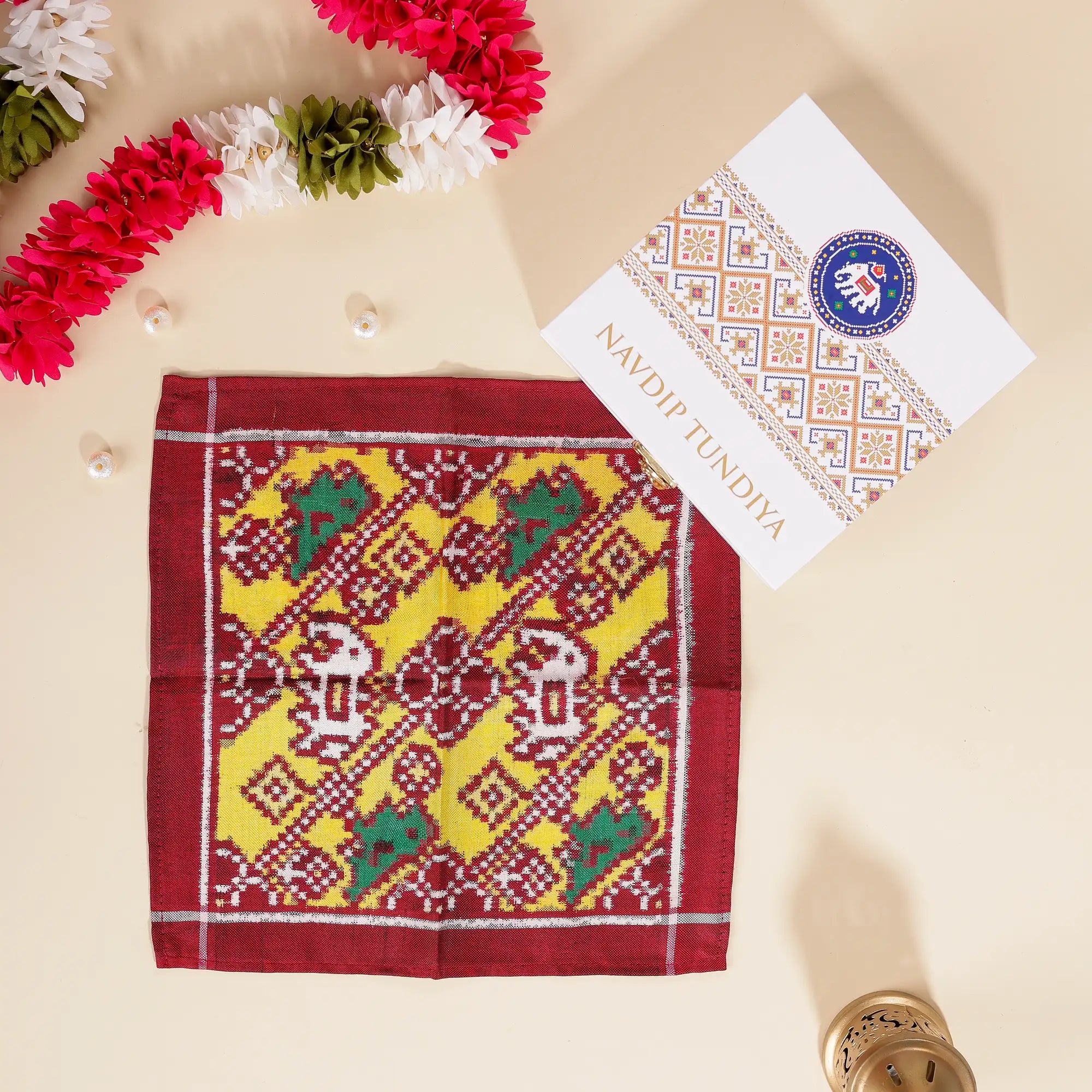 Double Ikat Pocket Square