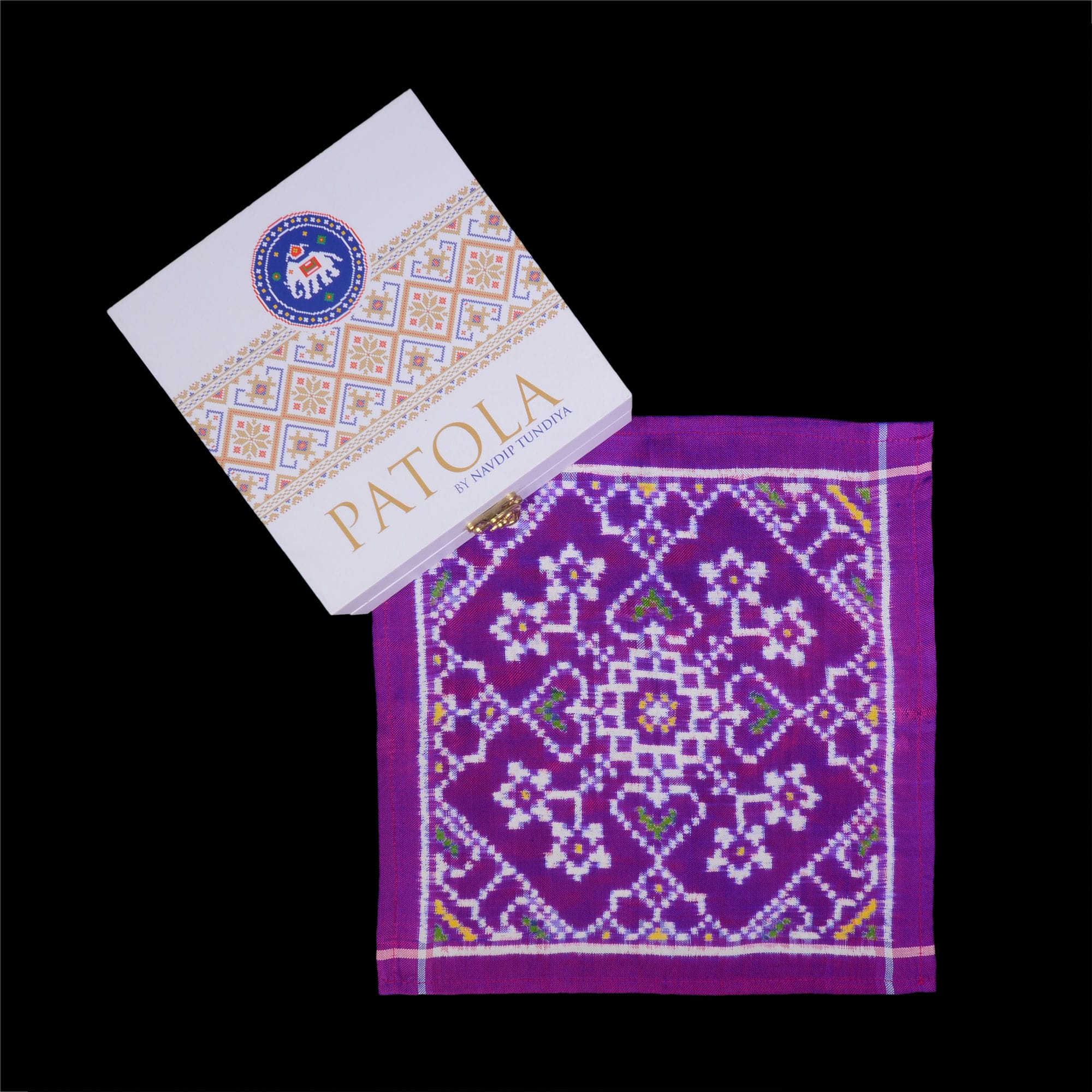 Double Ikat Pocket Square