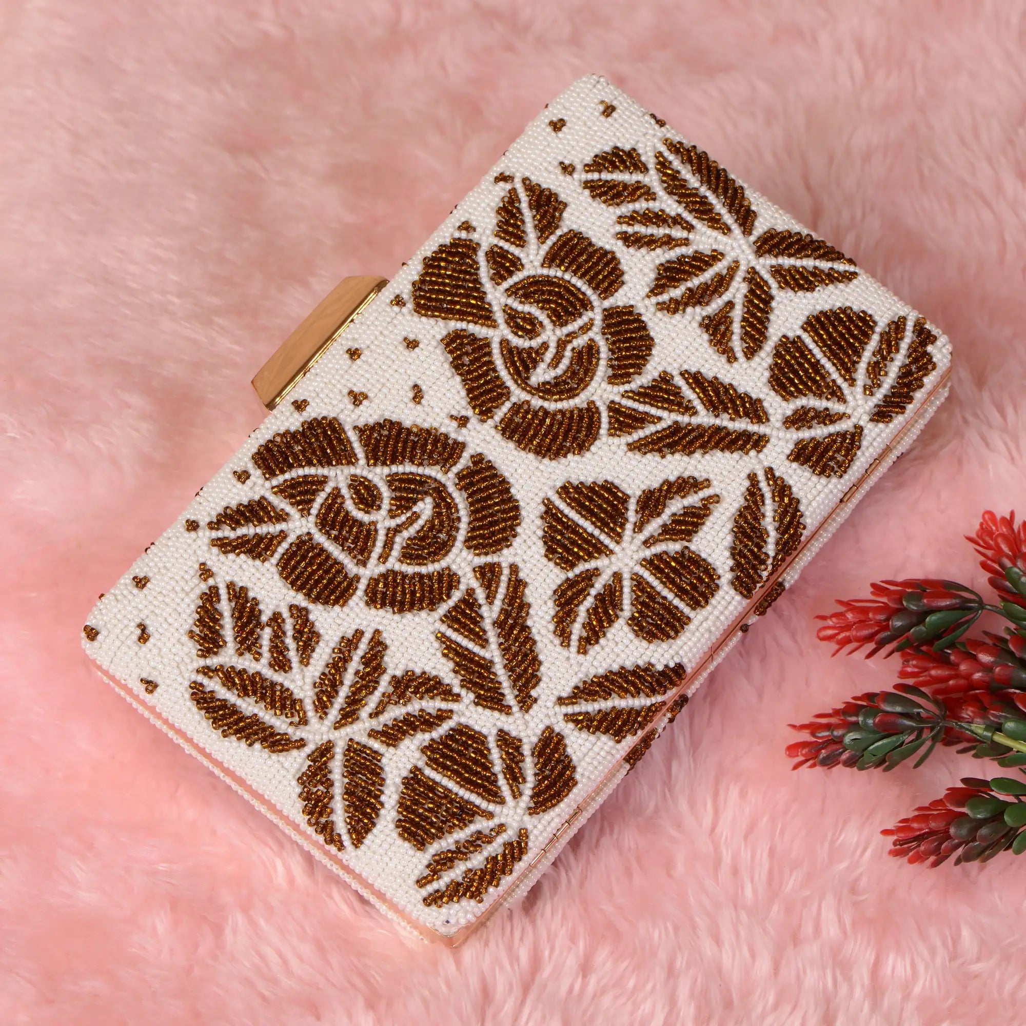 Beaded Patola Clutch