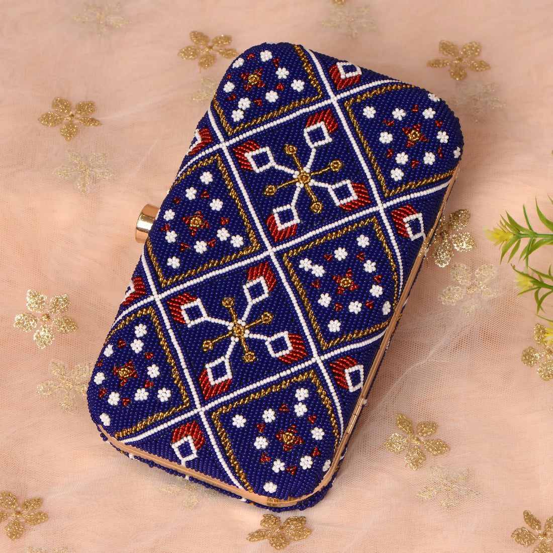 Patola Beaded Clutch