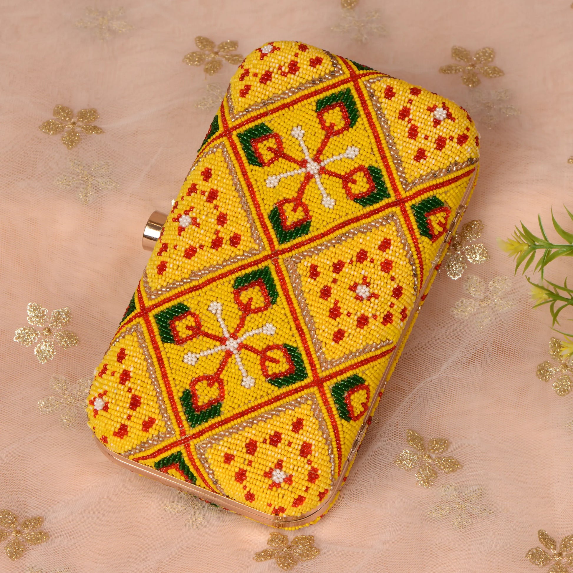Patola Beaded Clutch