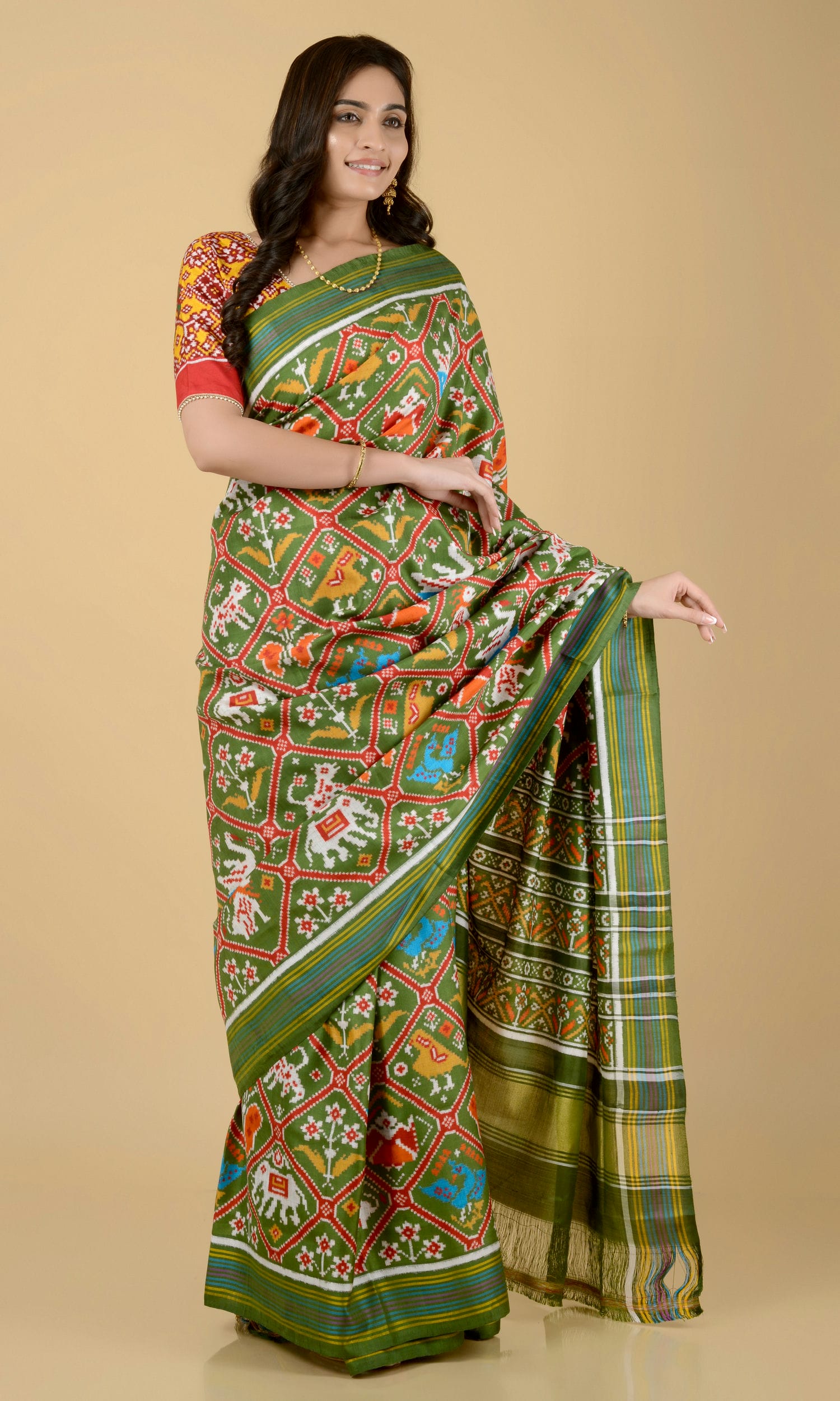 Double Ikat Patola Saree 9 Motif