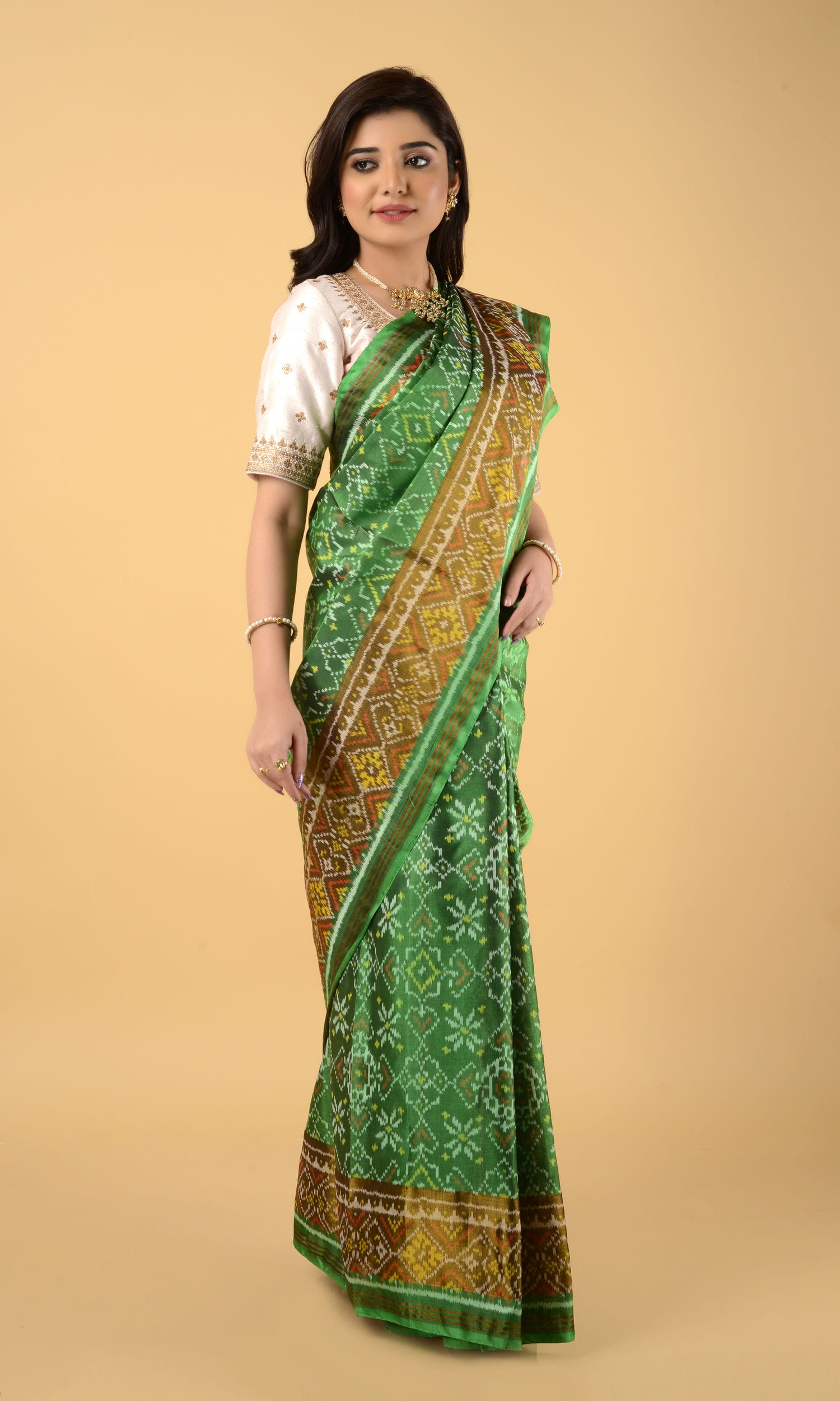 Rajkoti Patola Saree Manekchowk Flower