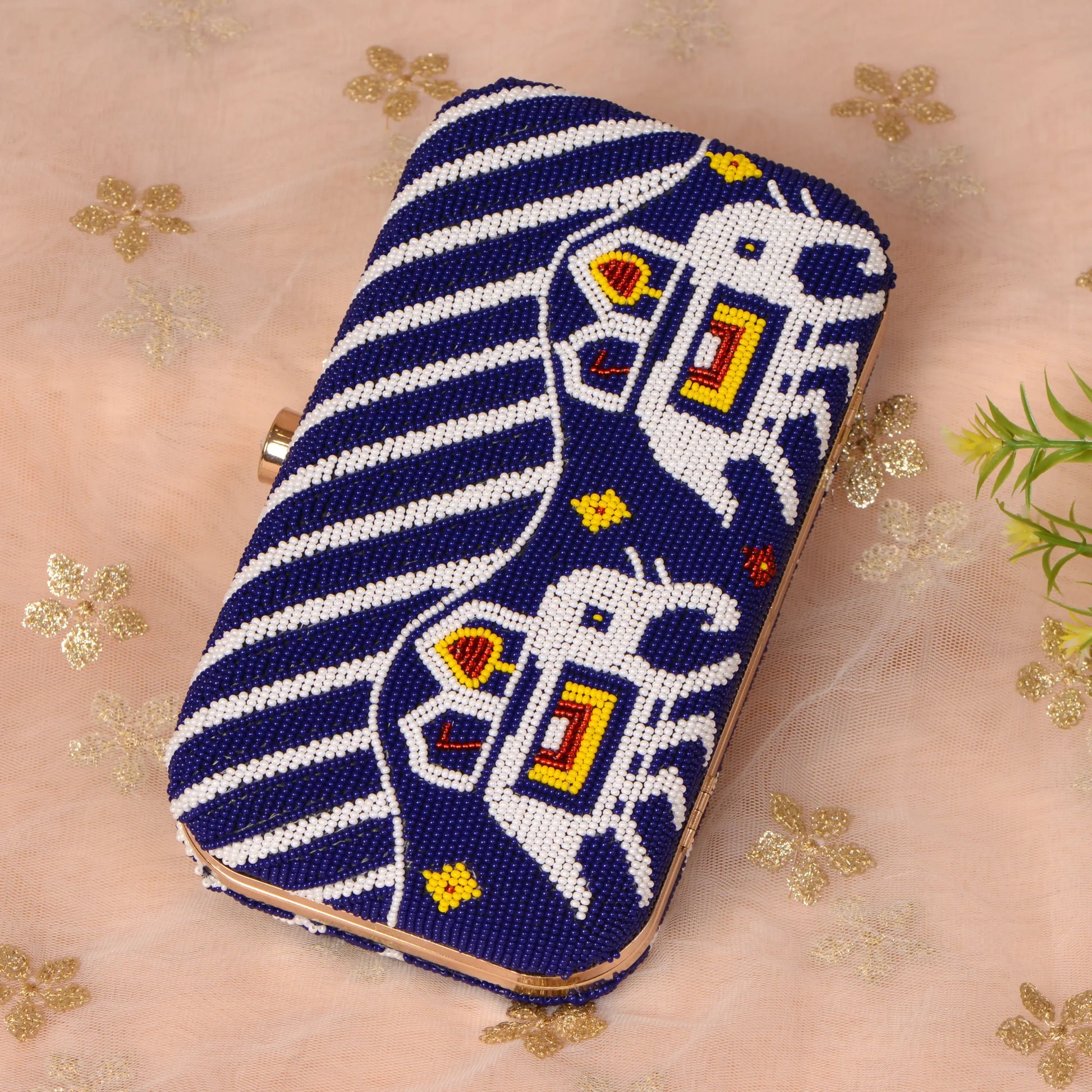 Patola Beaded Clutch