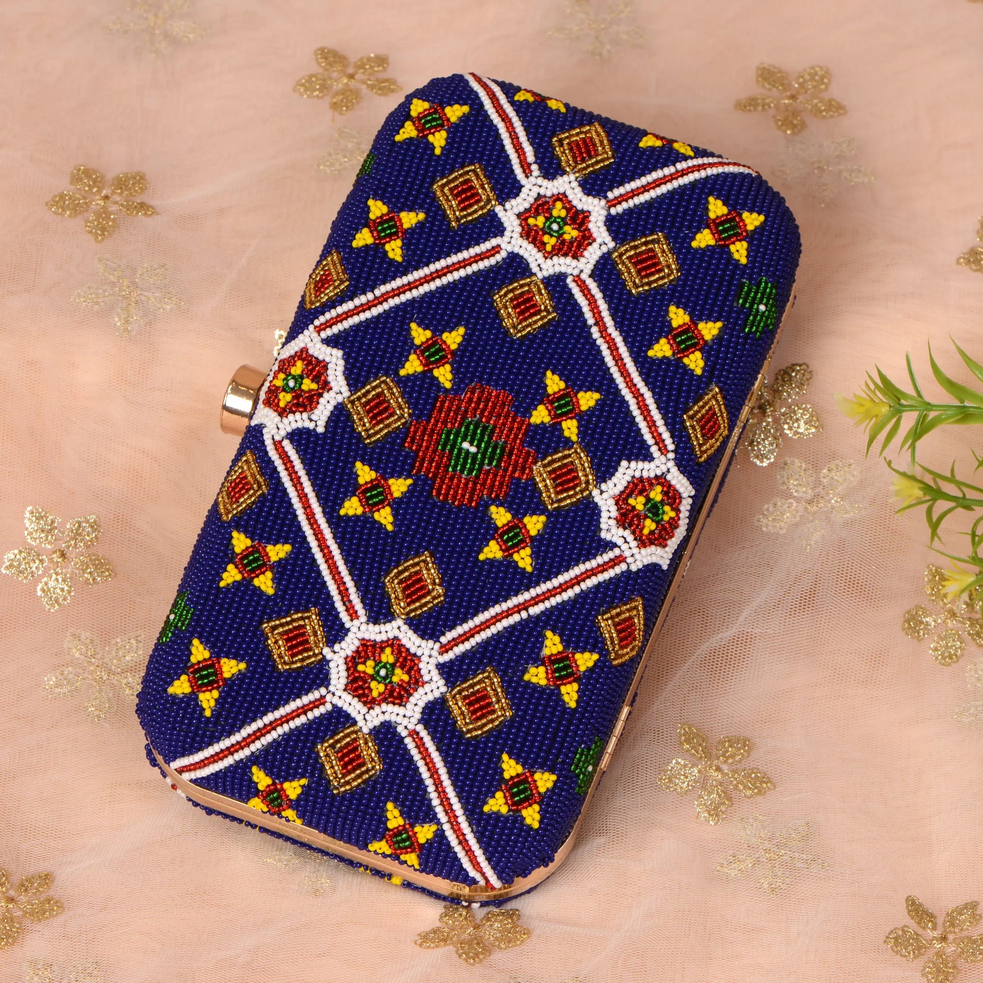 Patola Beaded Clutch