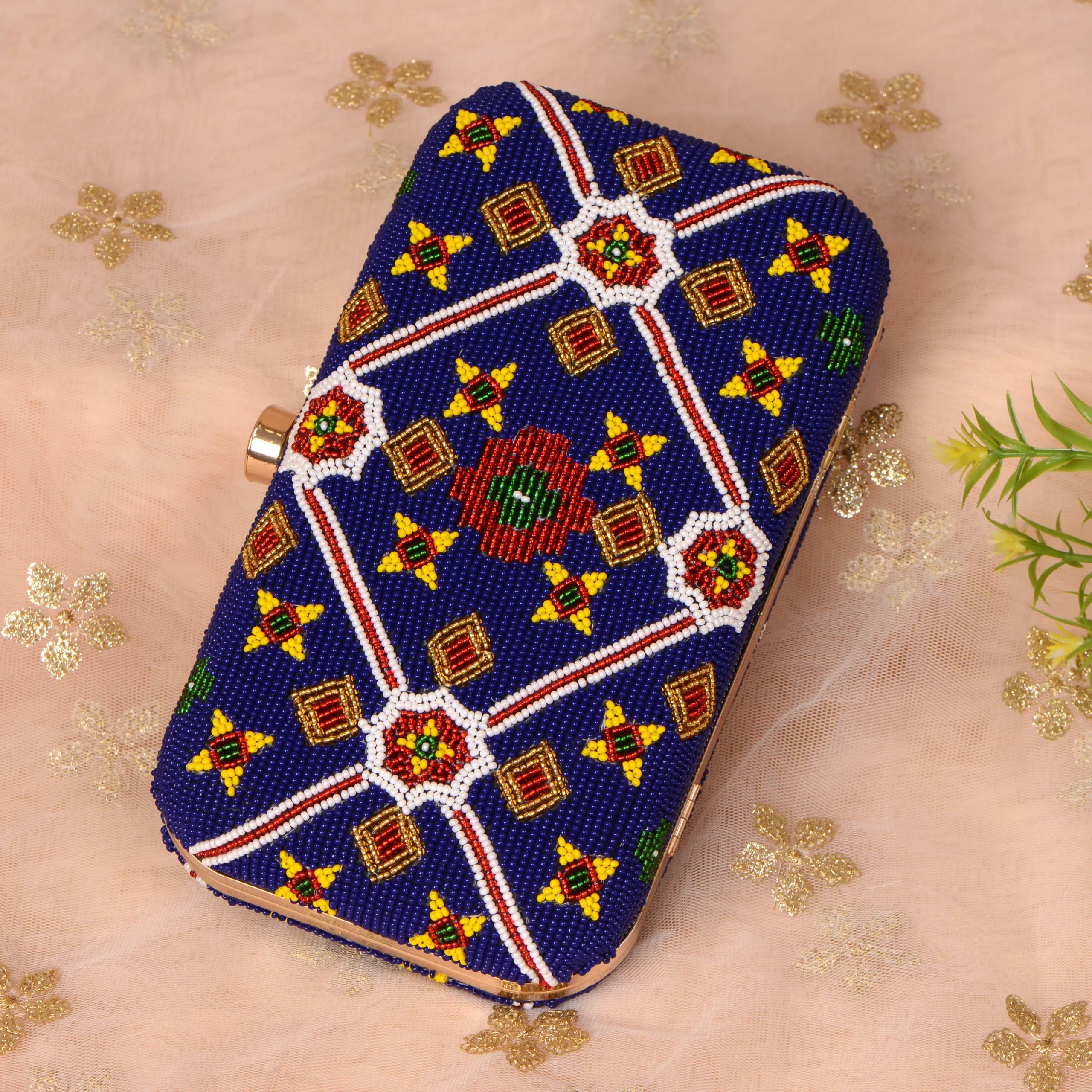 Patola Beaded Clutch