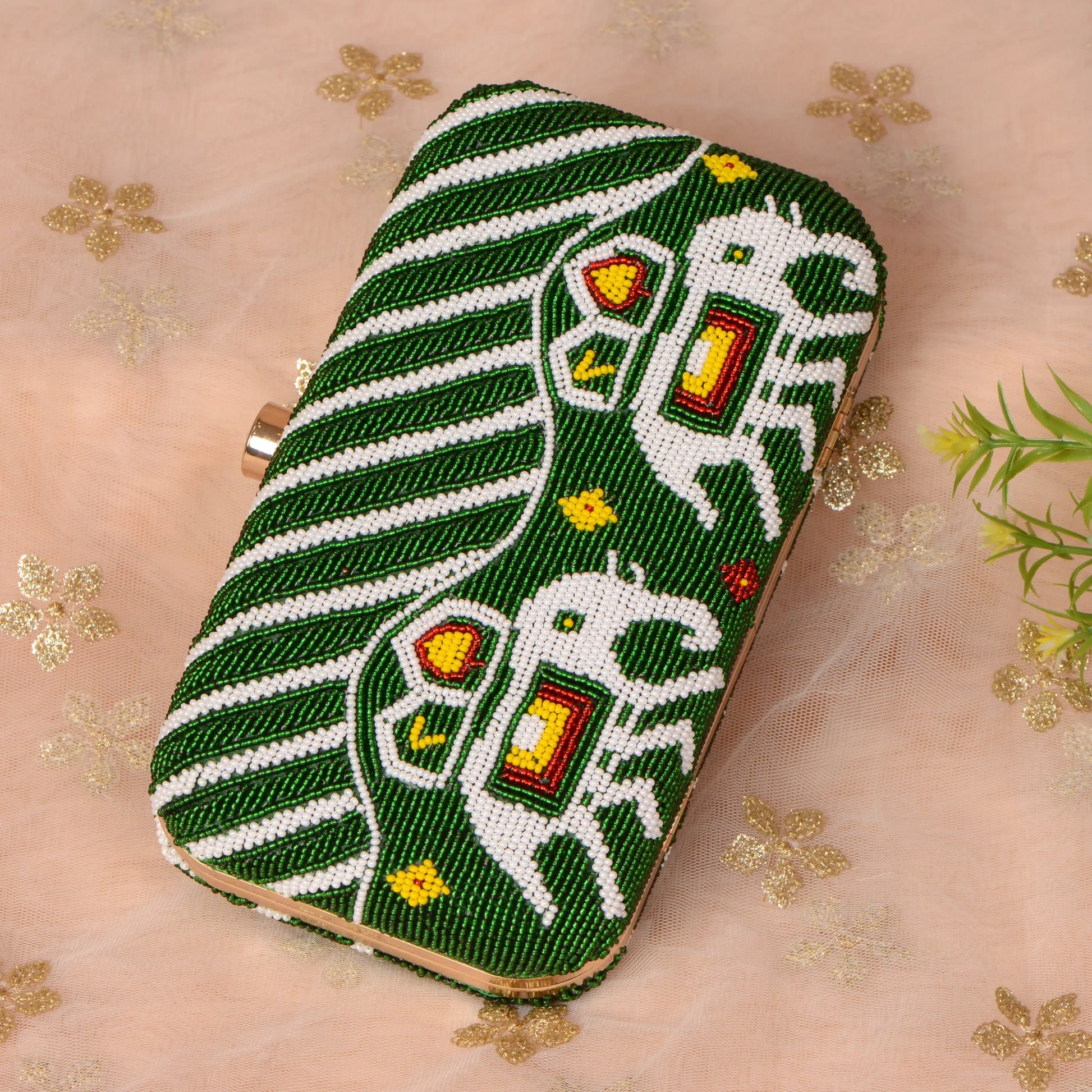 Patola Beaded Clutch