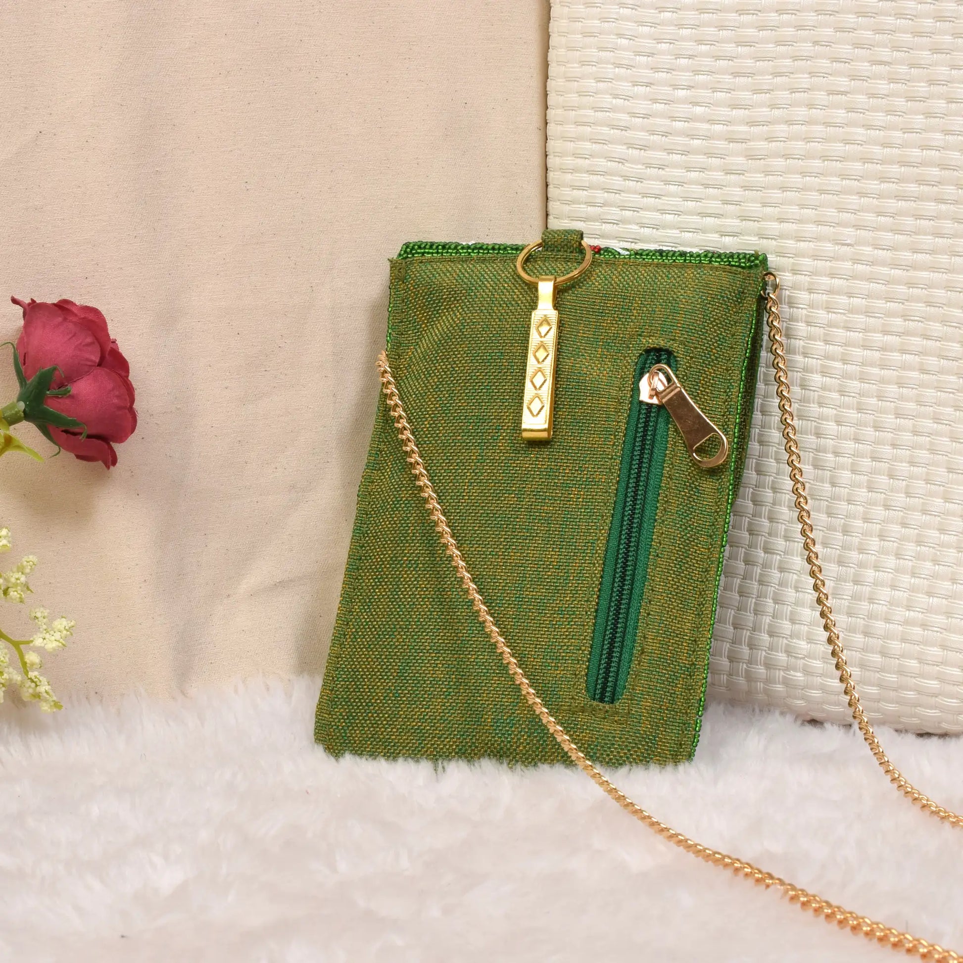 Mobile Cover Pearl Patola Beaded