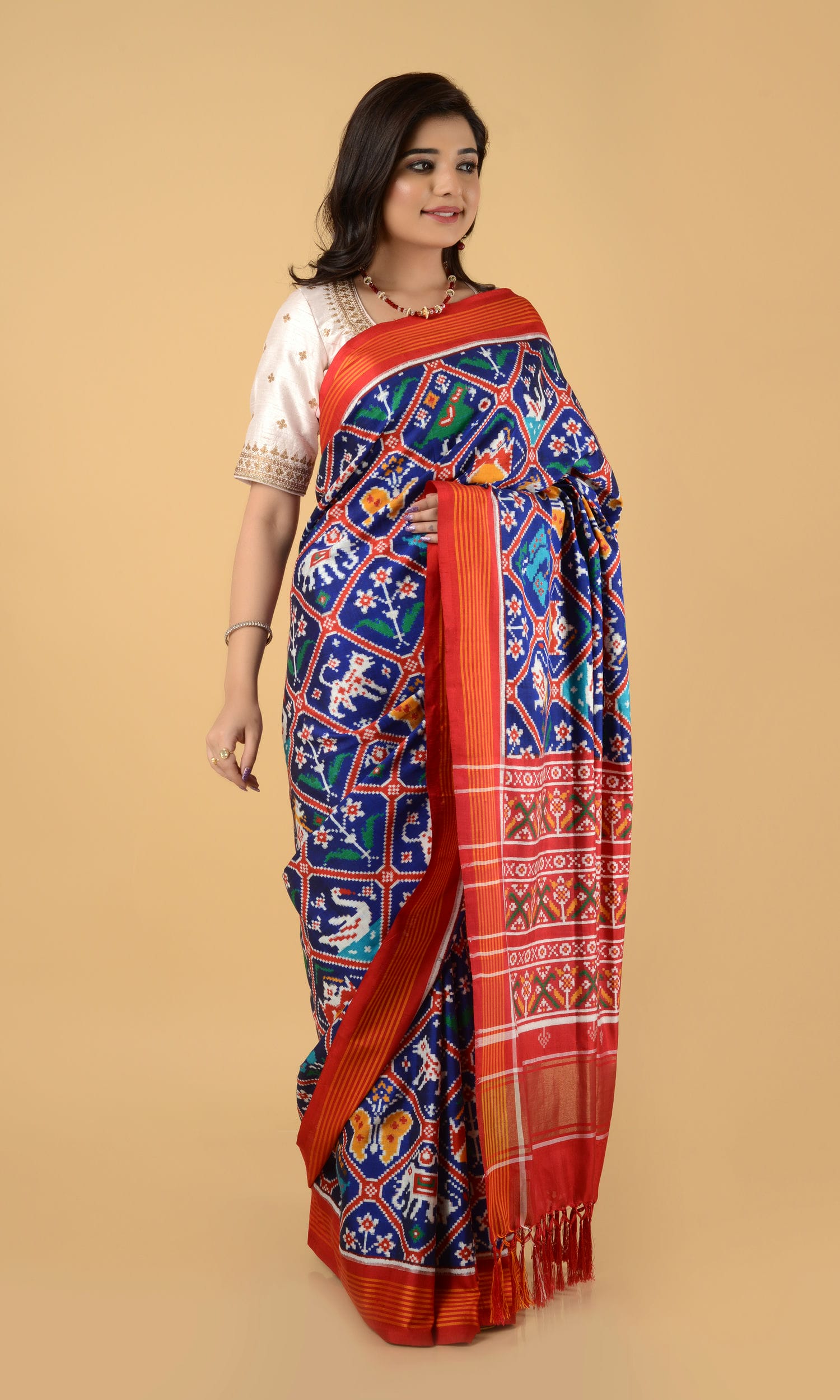 Double Ikat Patola Saree 9 Motifs
