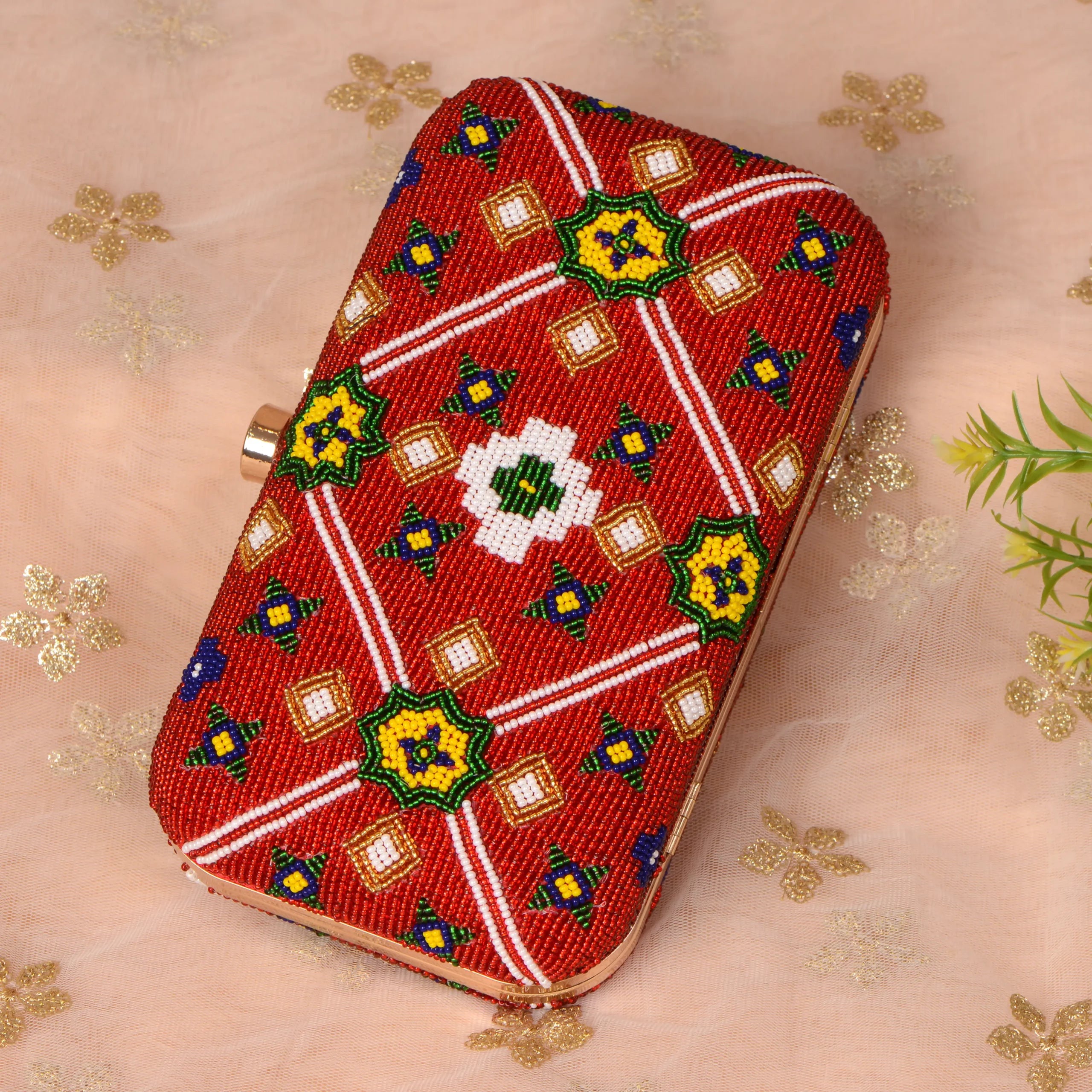 Patola Beaded Clutch