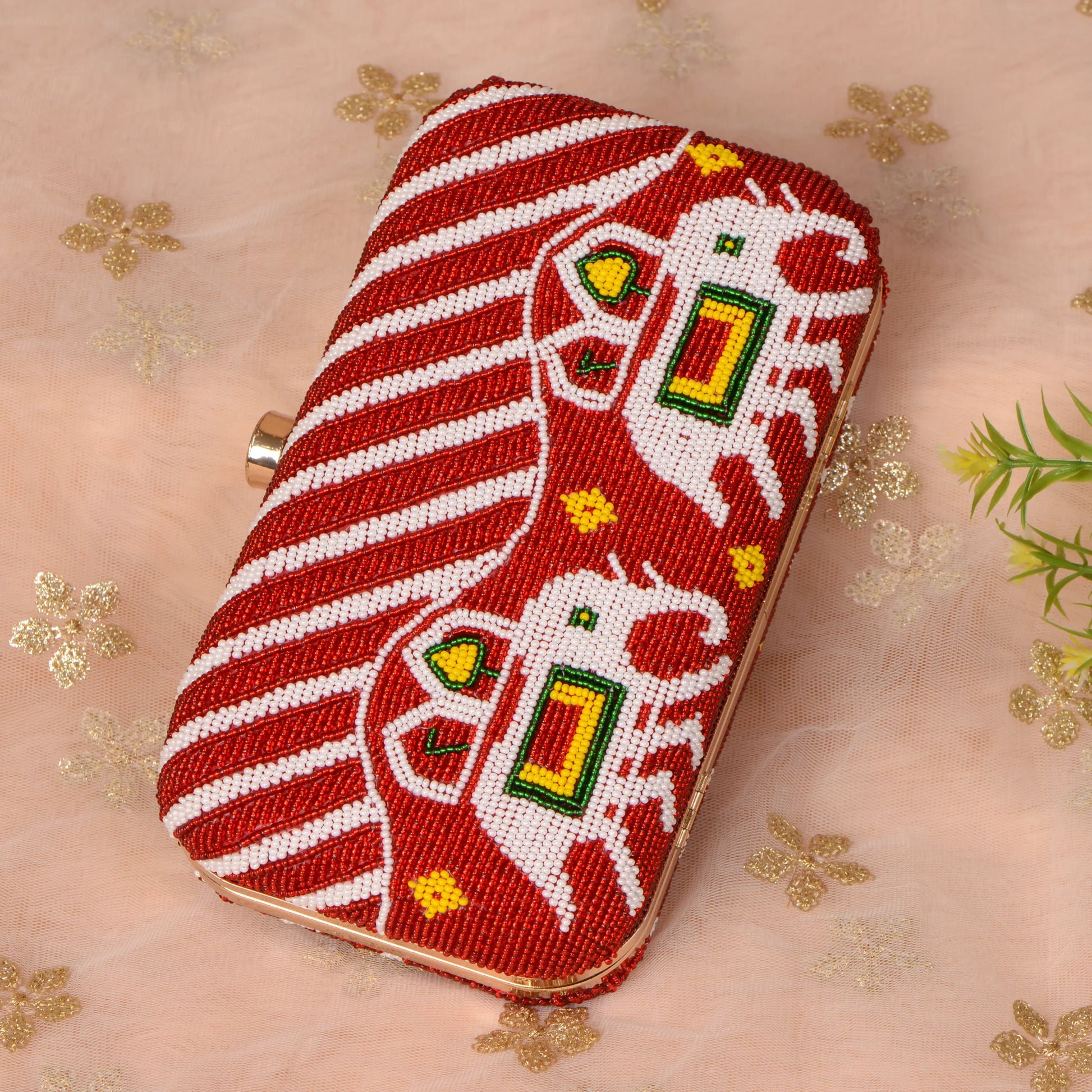 Patola Beaded Clutch