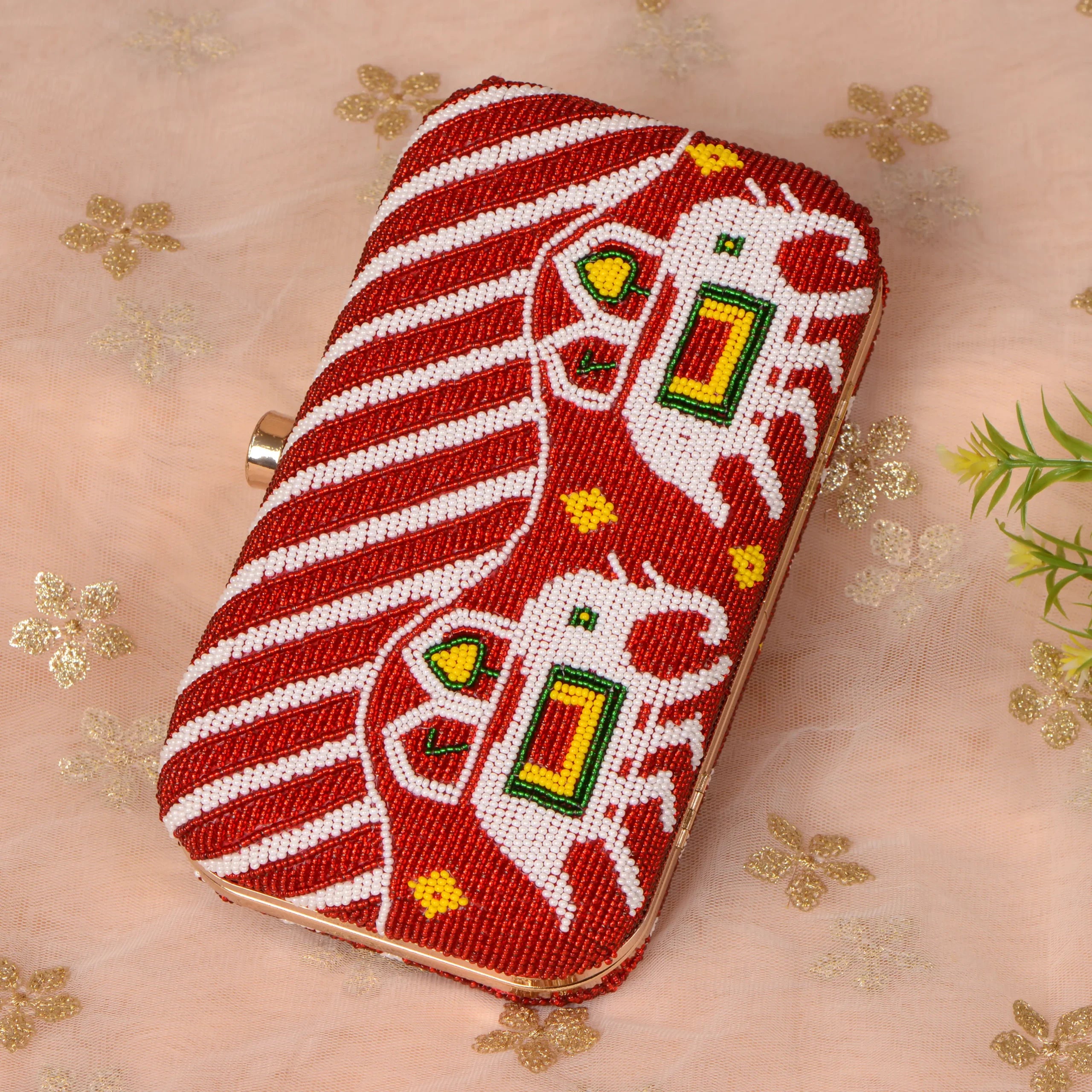 Patola Beaded Clutch