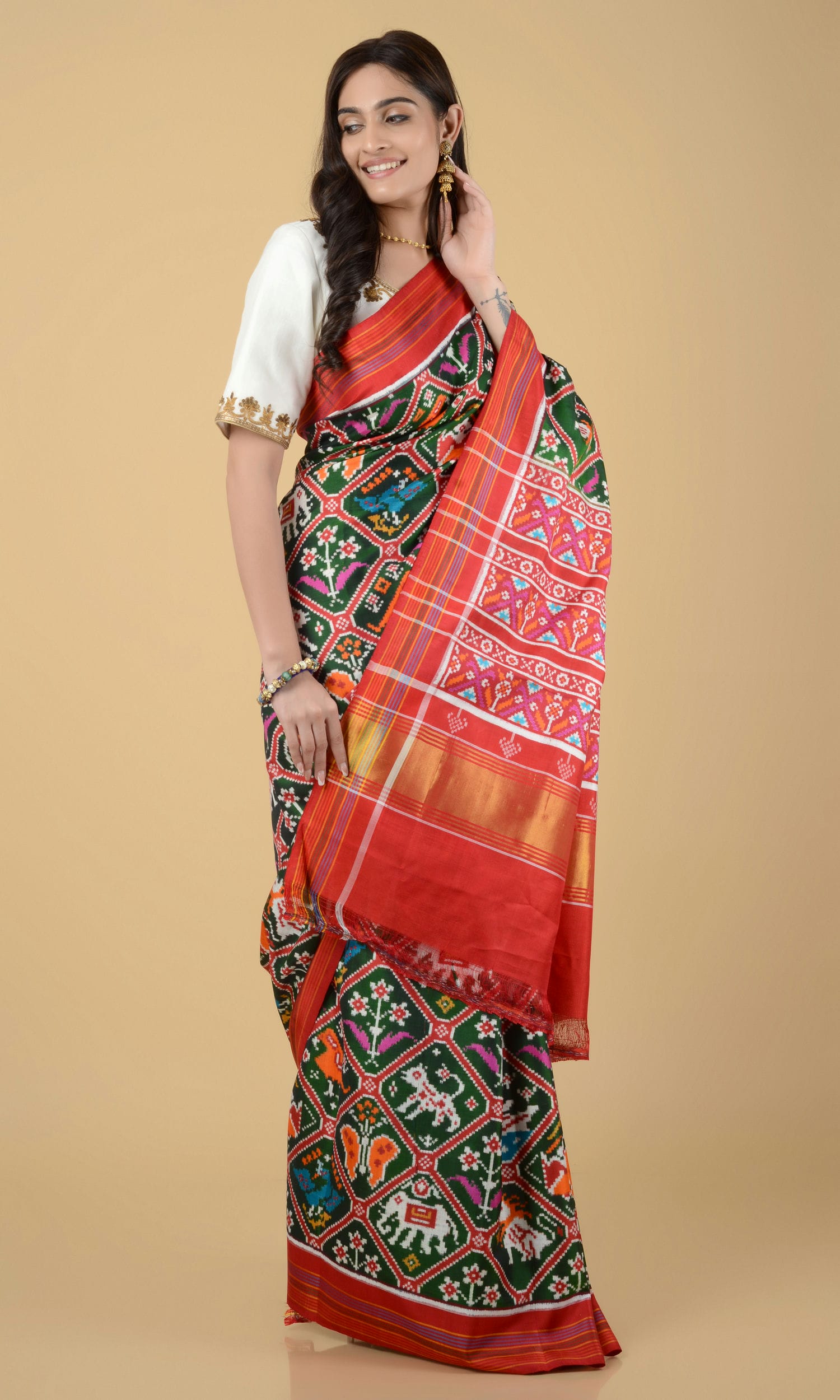 Double Ikat Patola Saree 9 Motif