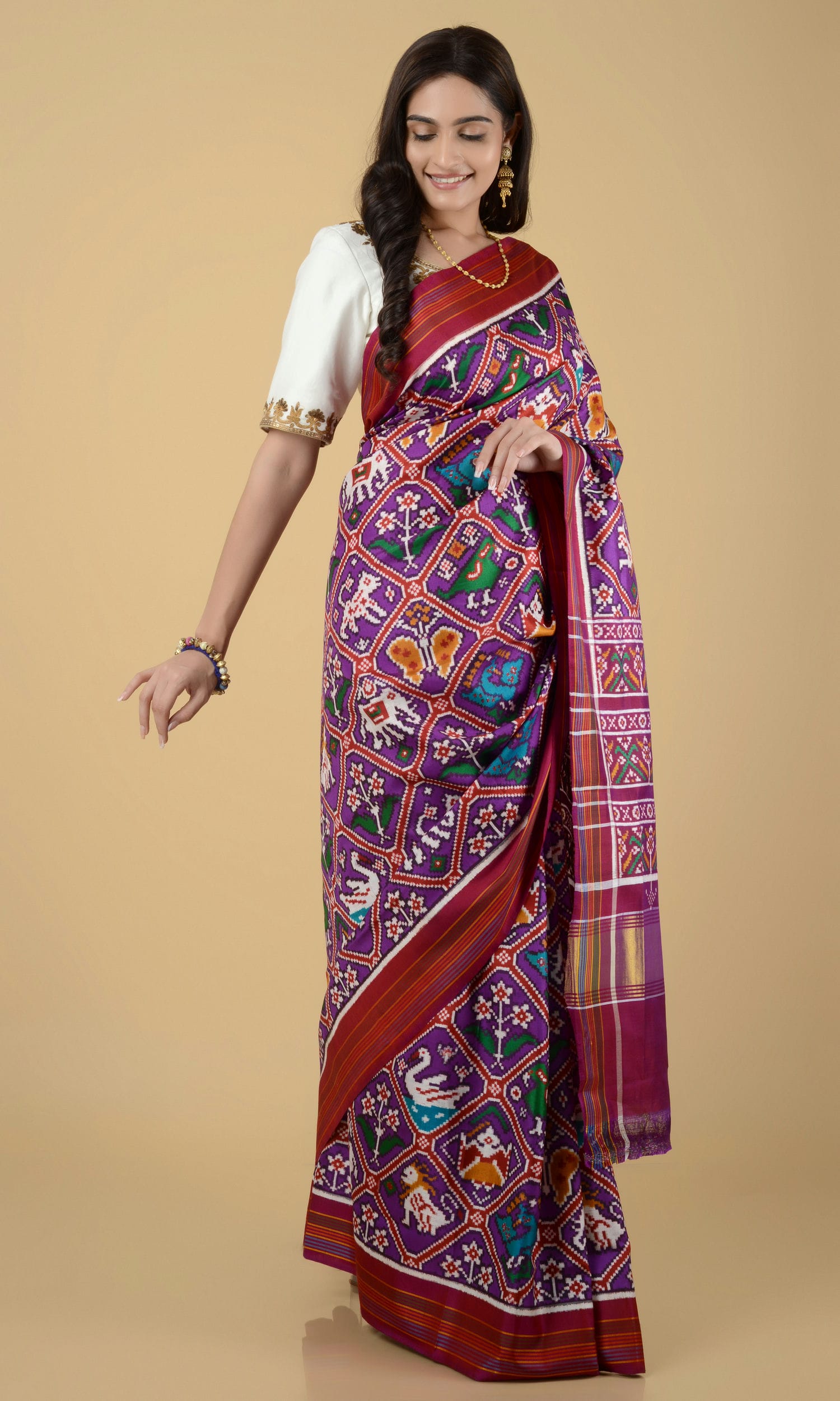 Double Ikat Patola Saree 9 Motif