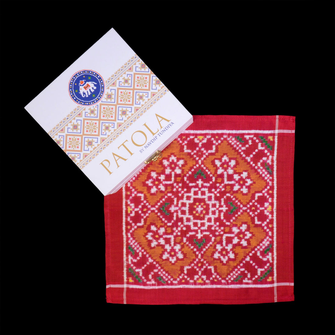Double Ikat Pocket Square