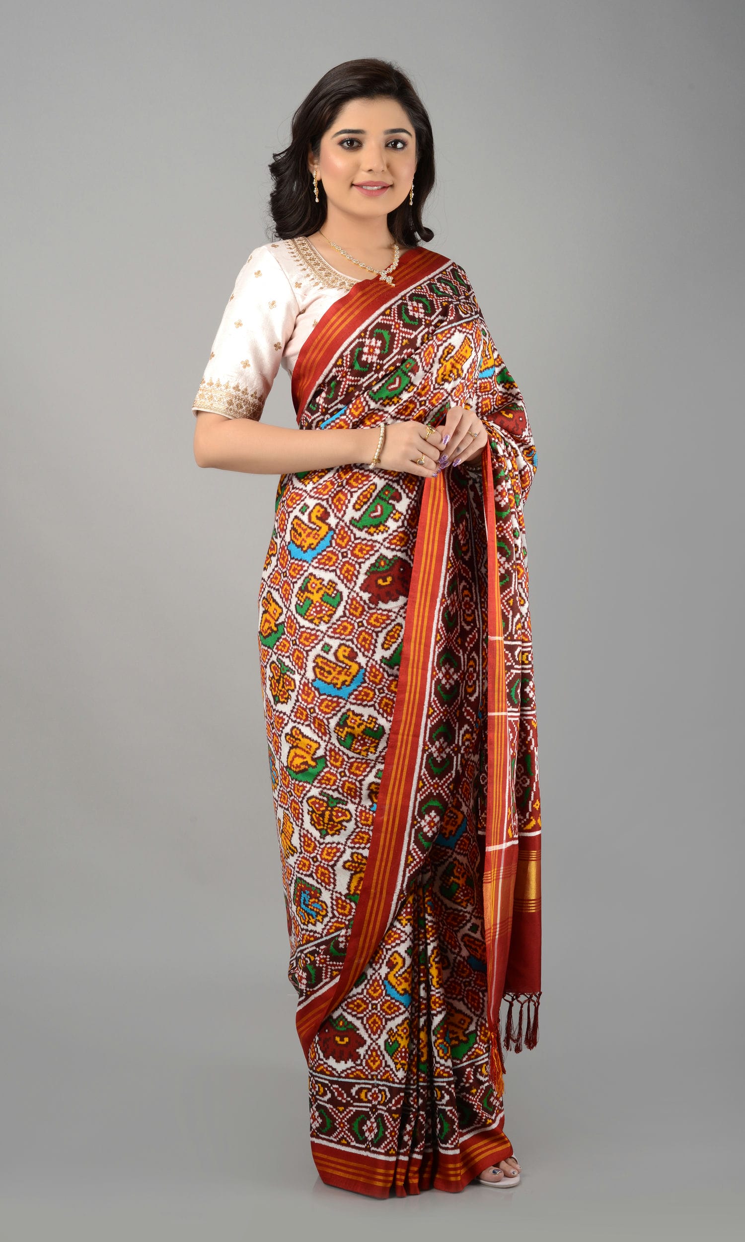 Double Ikat Patola Saree 8 Motifs