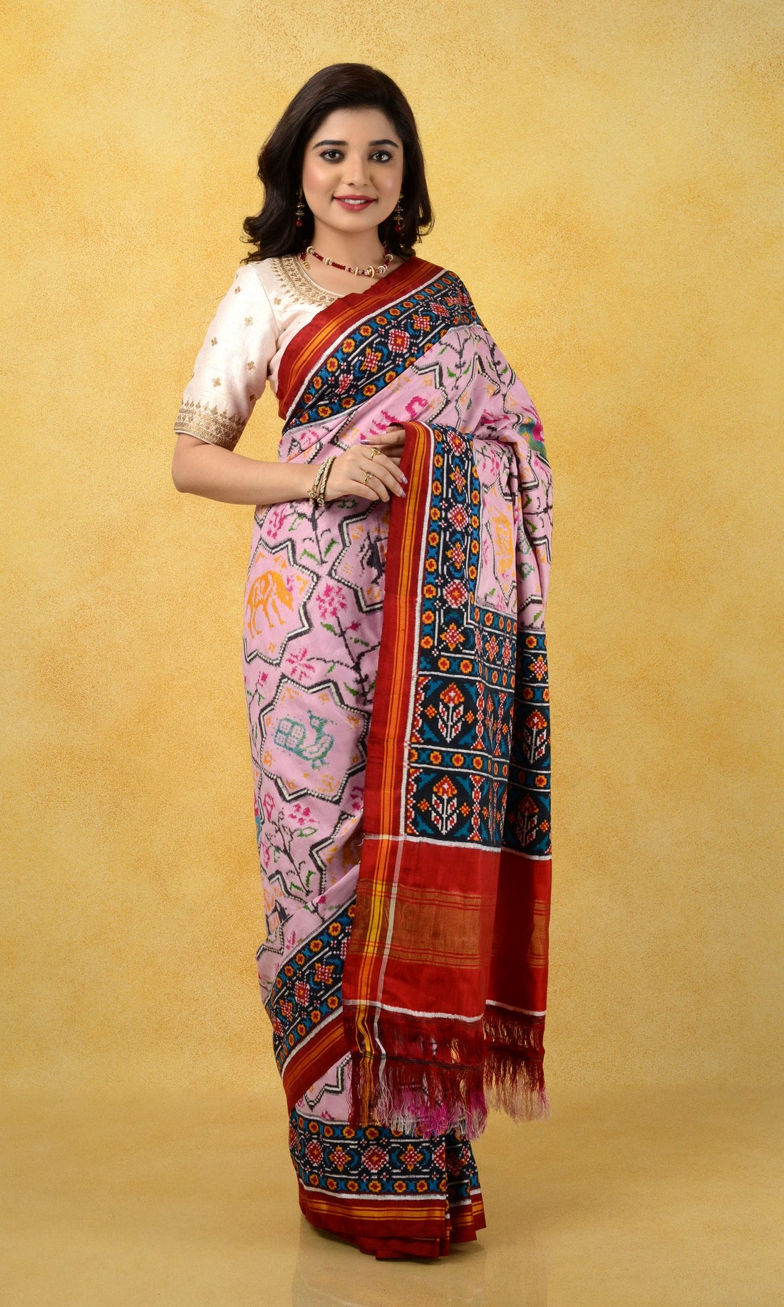 Double Ikat Patola Saree Multi Figure