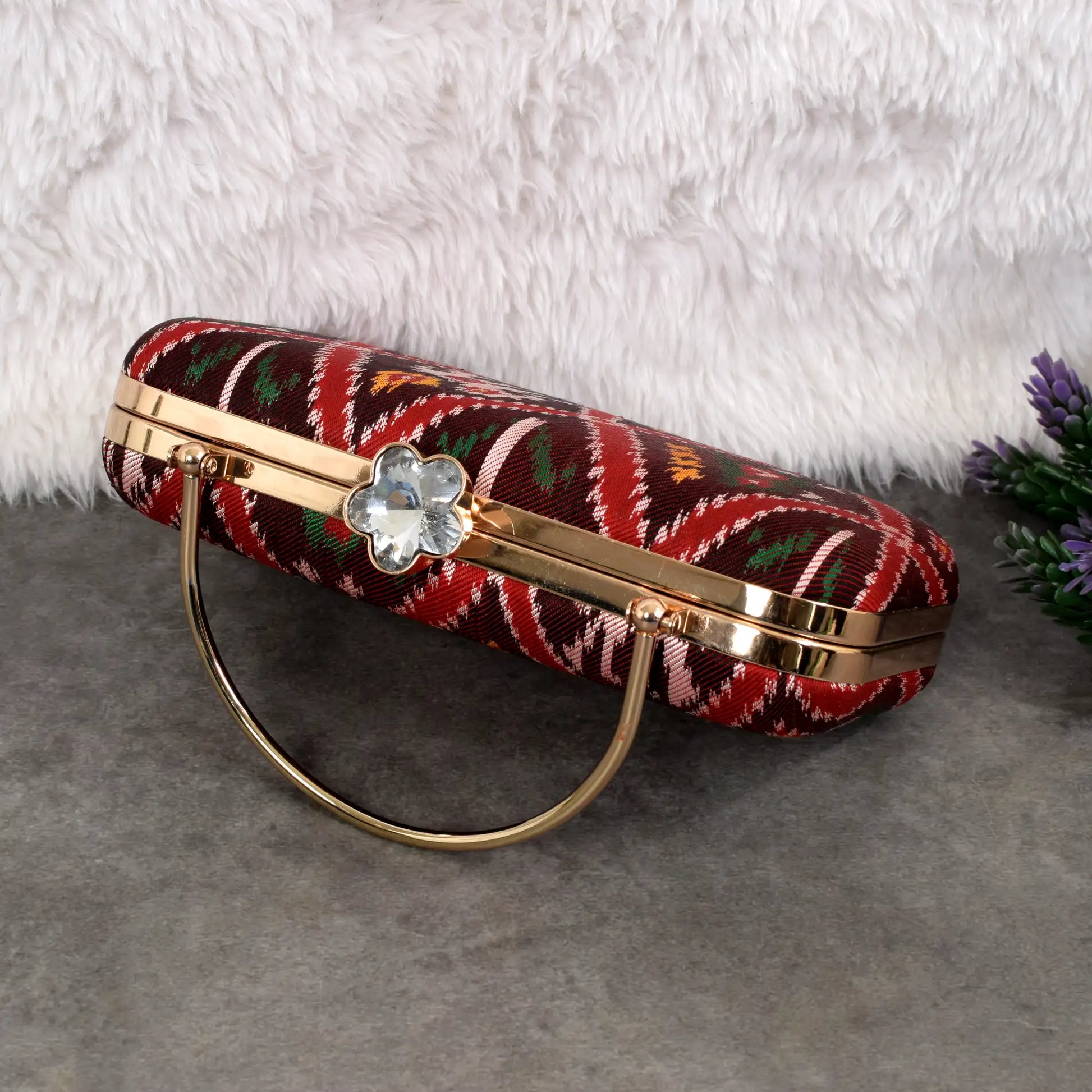 Twill Weave Patola Clutch