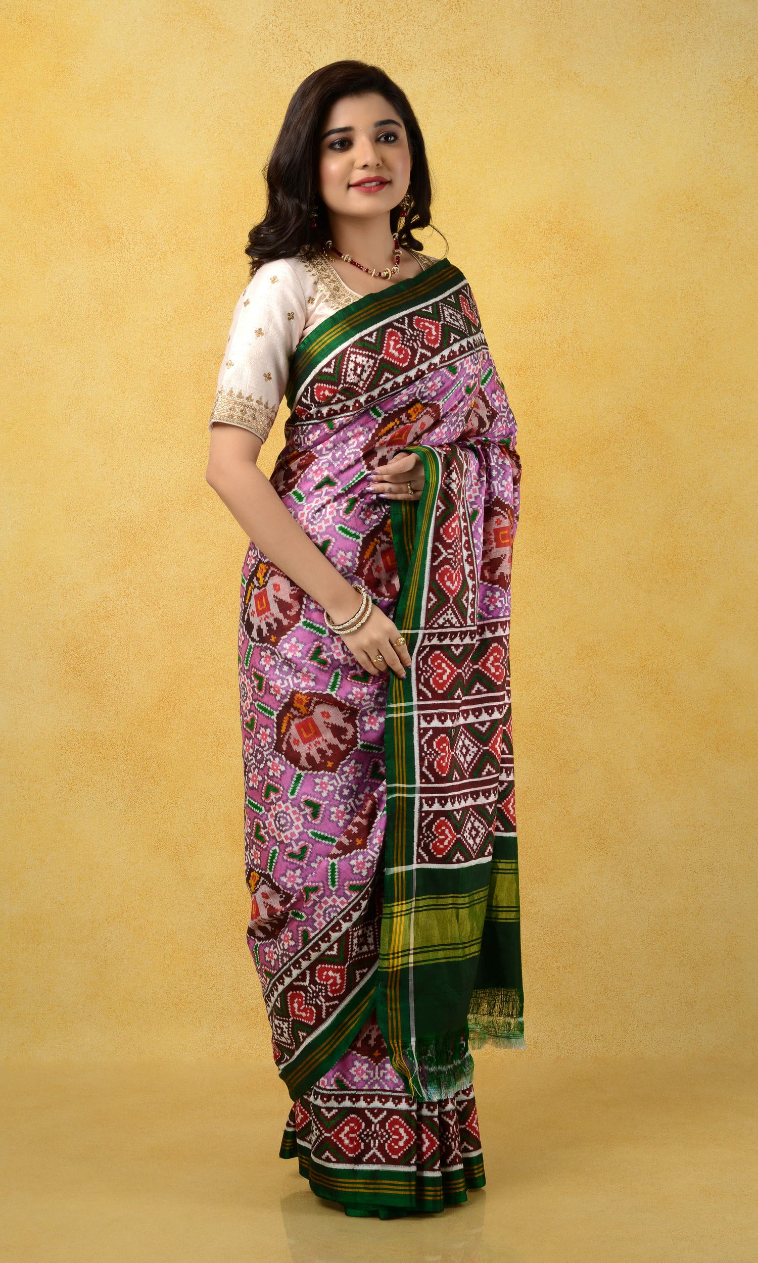 Double Ikat Patola Saree Manekchowk Chhabdi