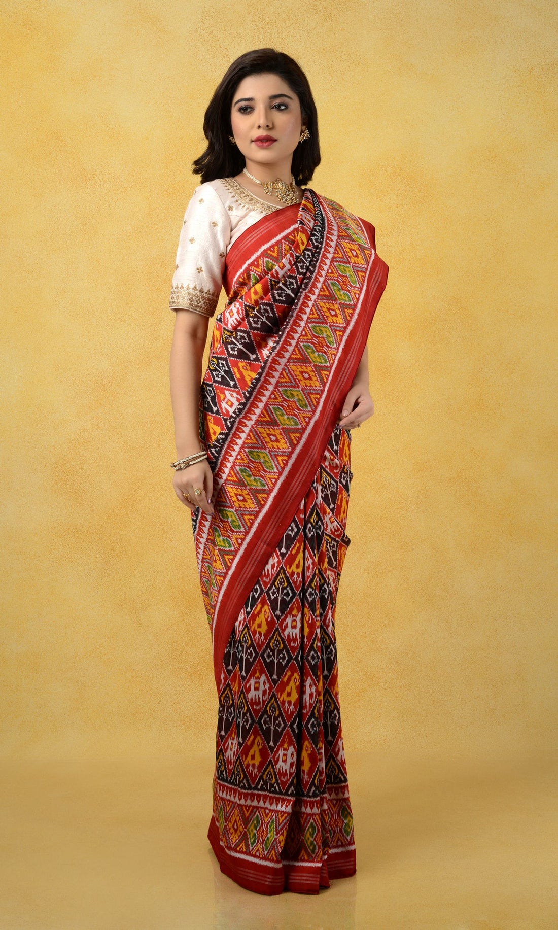 Twill Weave Patola Saree Nari kunj