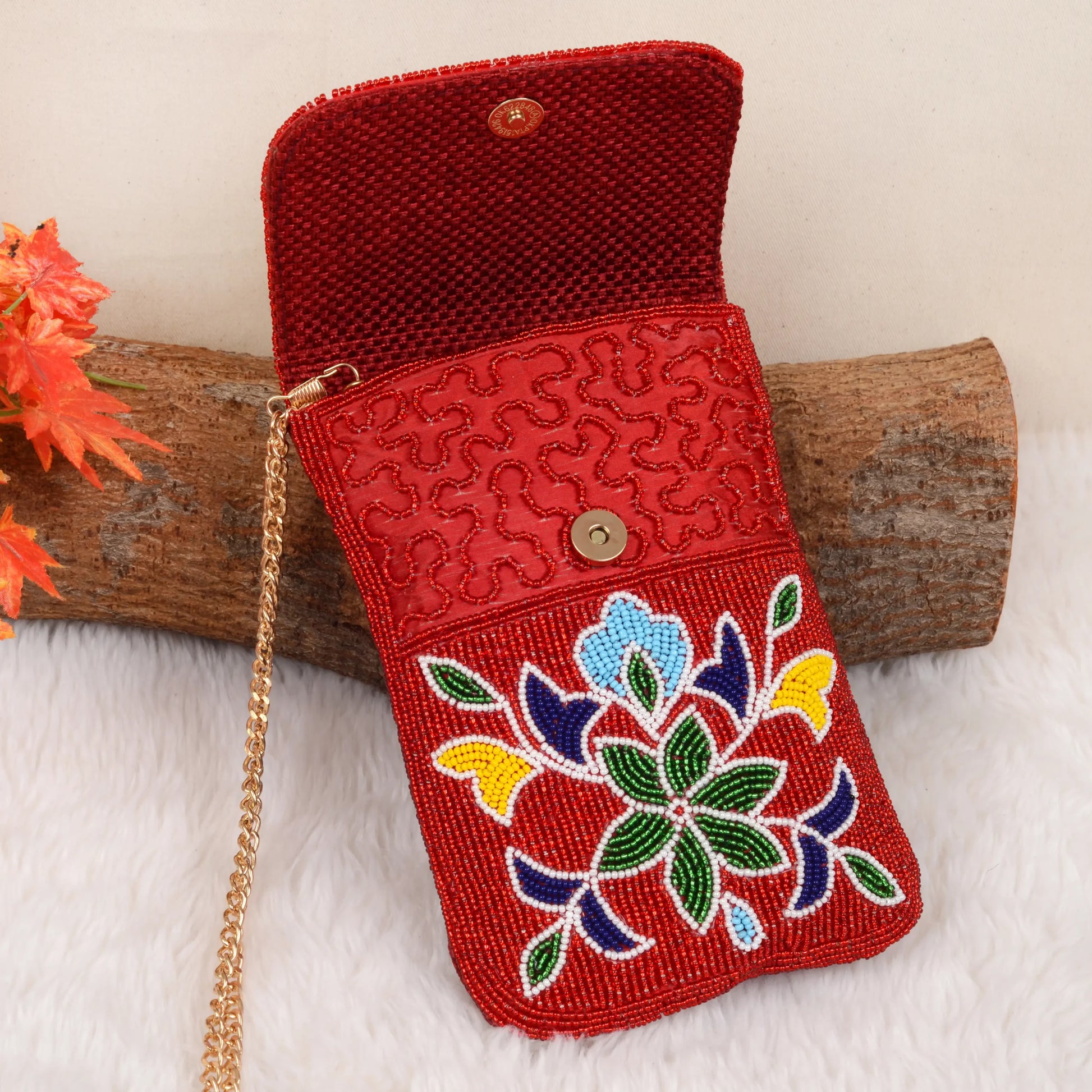 Mobile Cover Pearl Patola Beaded
