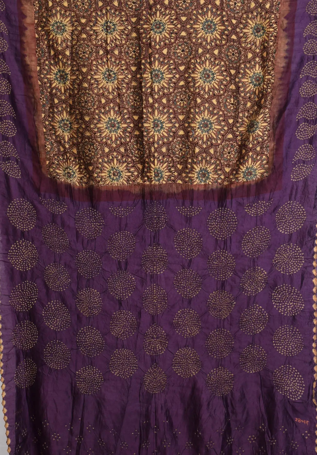 Ajrakh Bandhani Saree