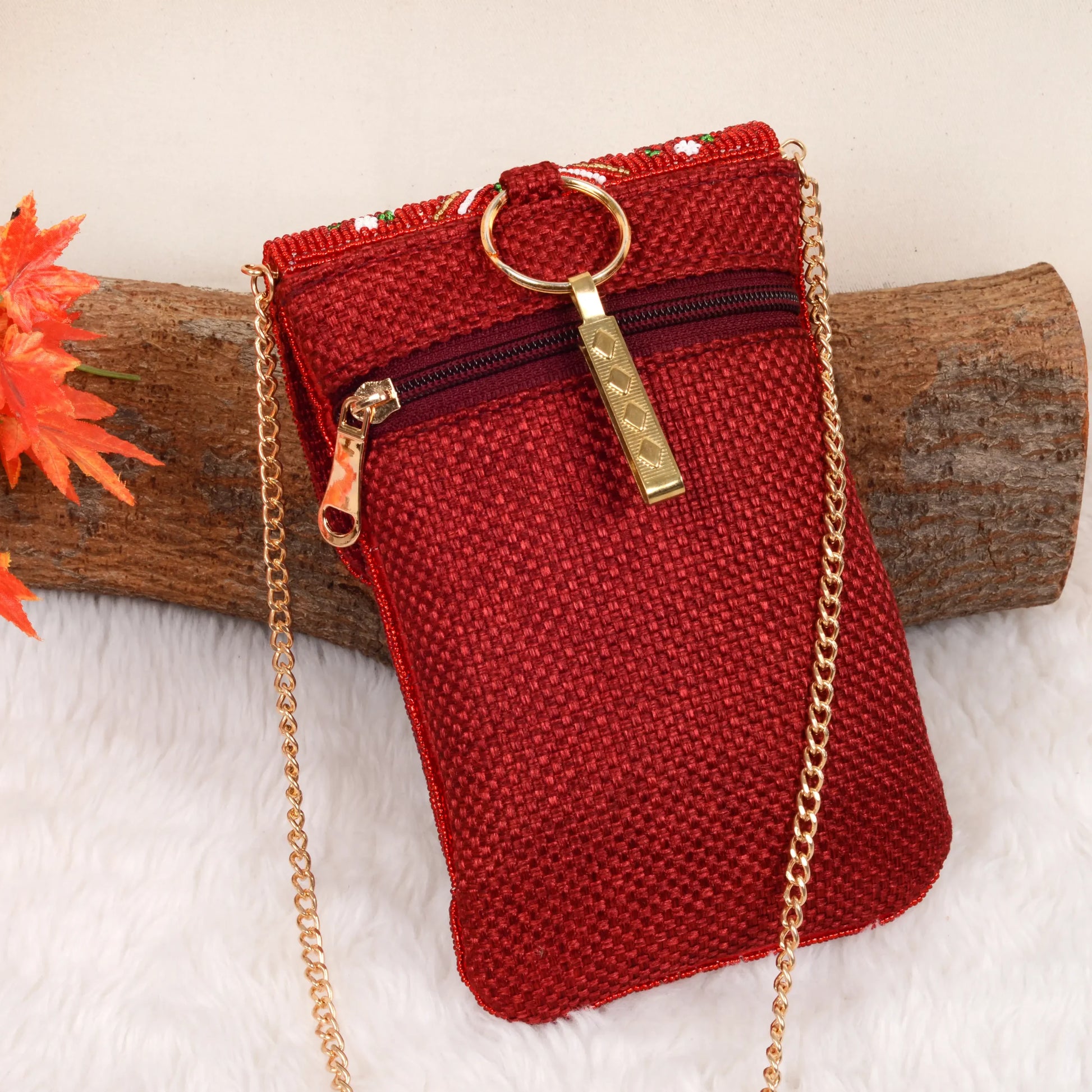Mobile Cover Pearl Patola Beaded
