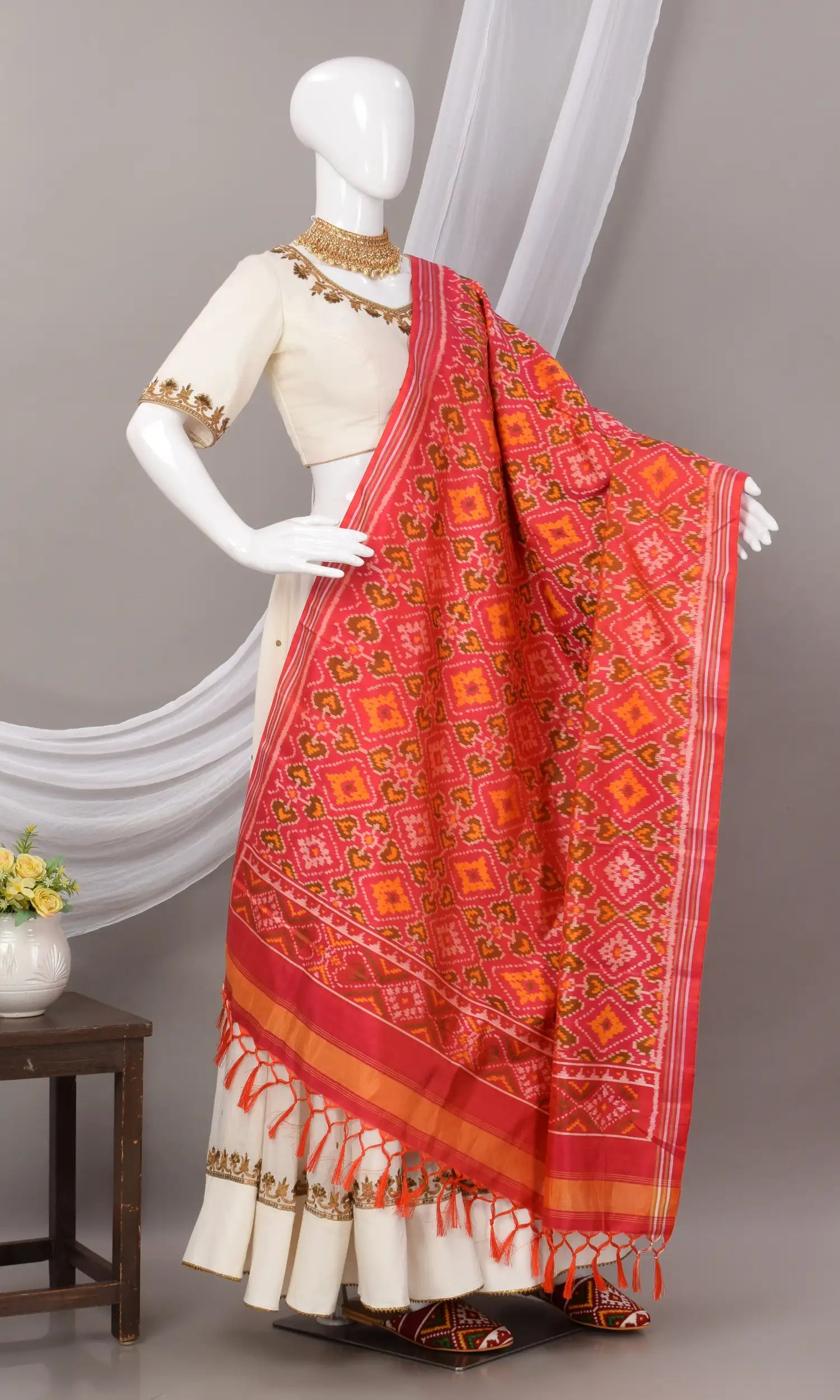 Single Ikat Patola Dupatta