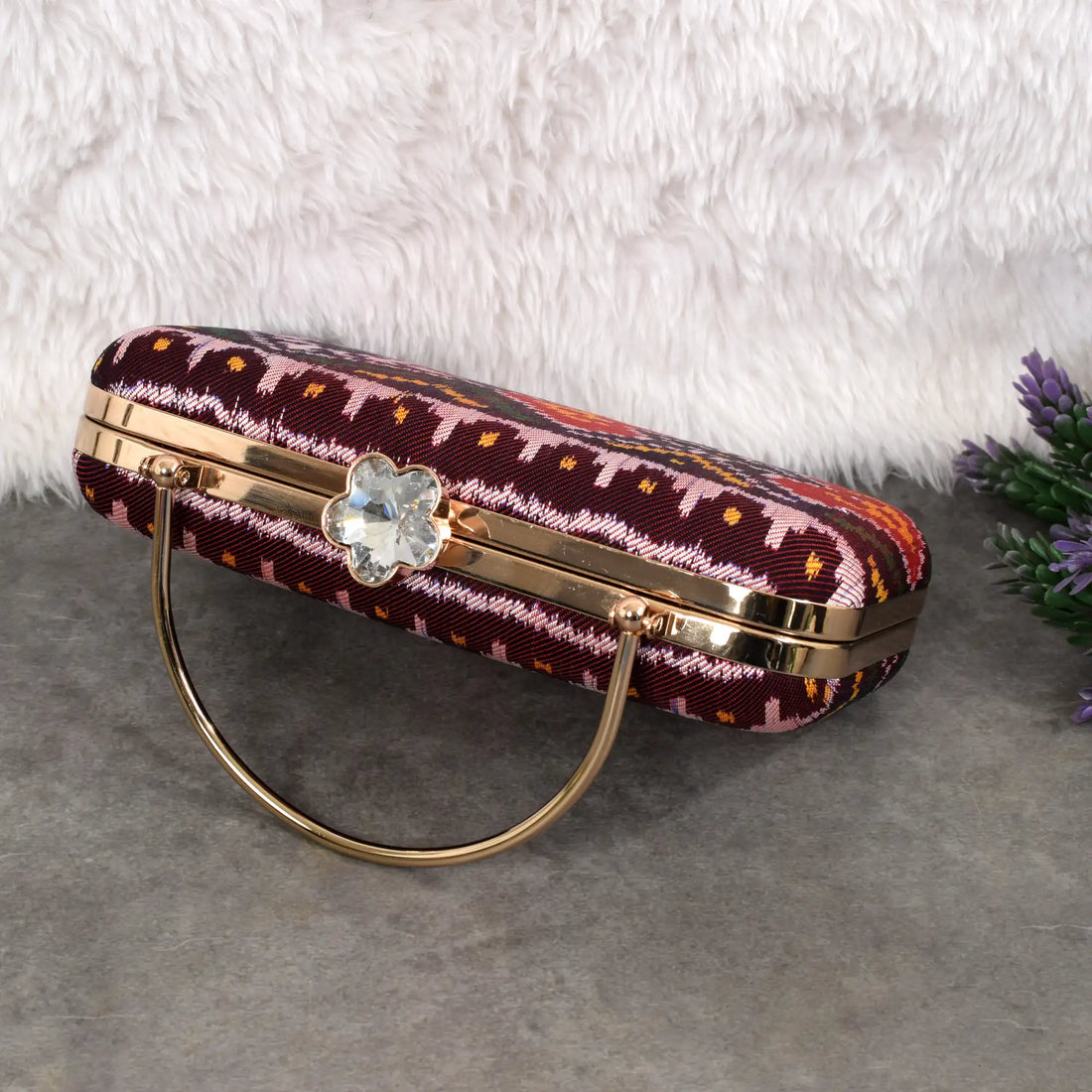 Twill Weave Patola Clutch