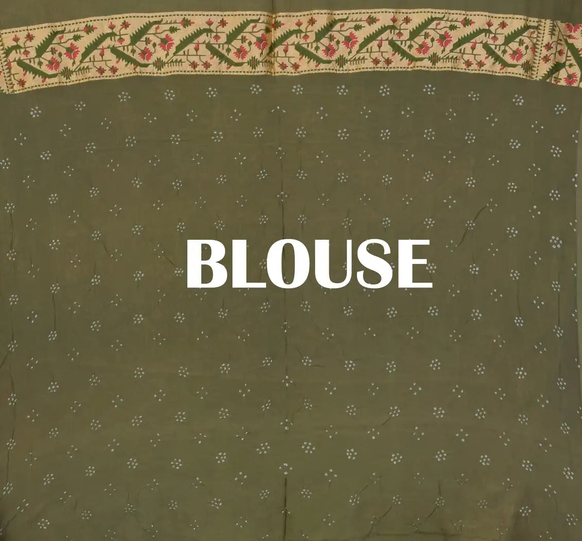 Banarasi Weave Parsi Jaal Bandhani Saree