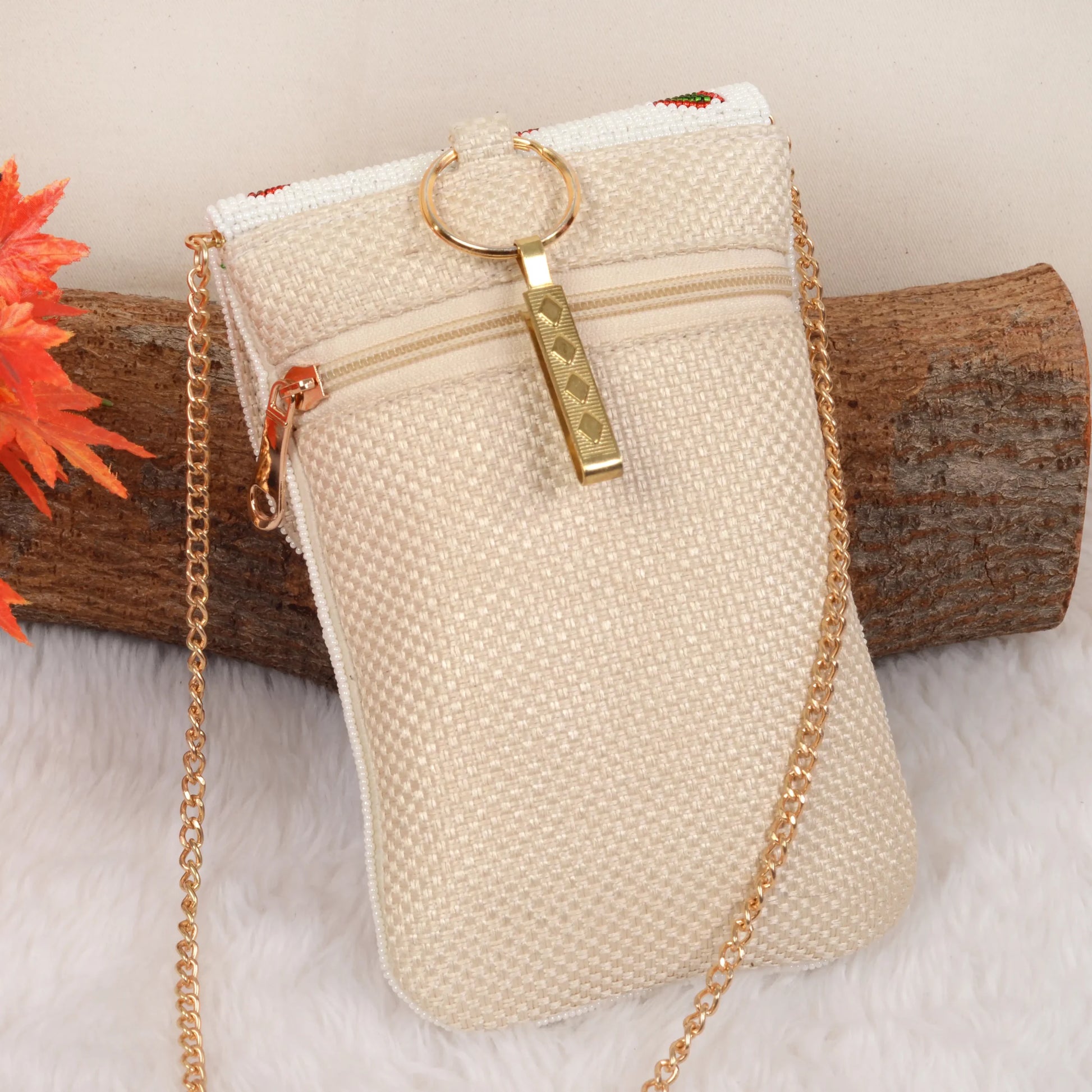 Mobile Cover Pearl Patola Beaded