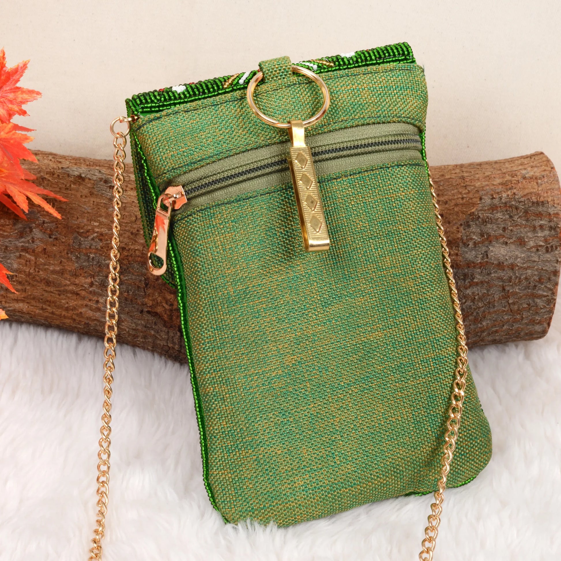 Mobile Cover Pearl Patola Beaded