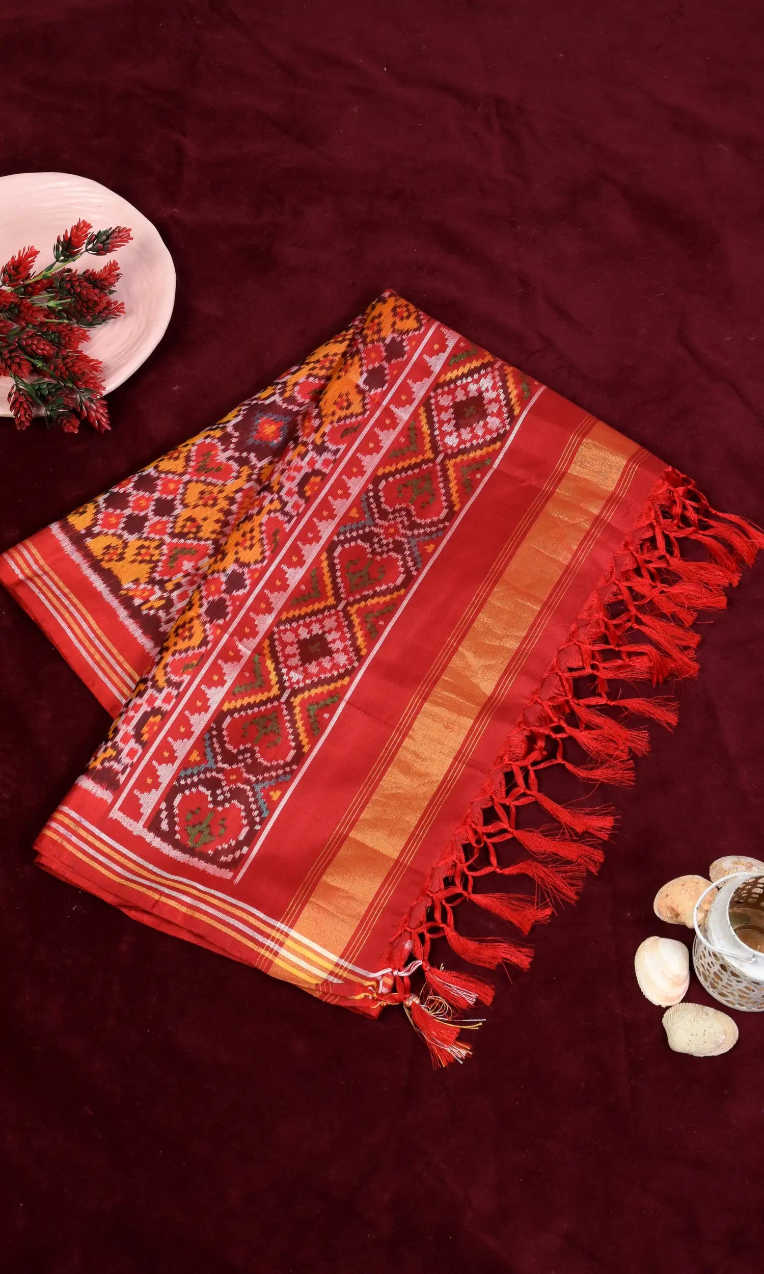 Single Ikat Patola Dupatta