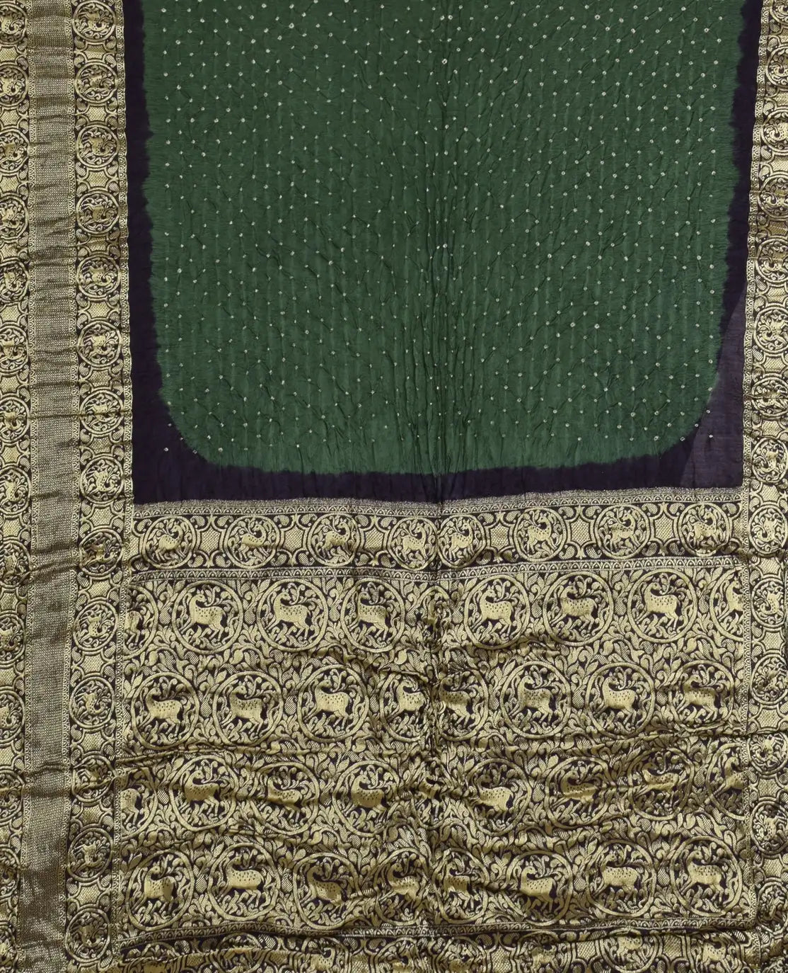 Gaji Kanjiwaram Bandhani Saree
