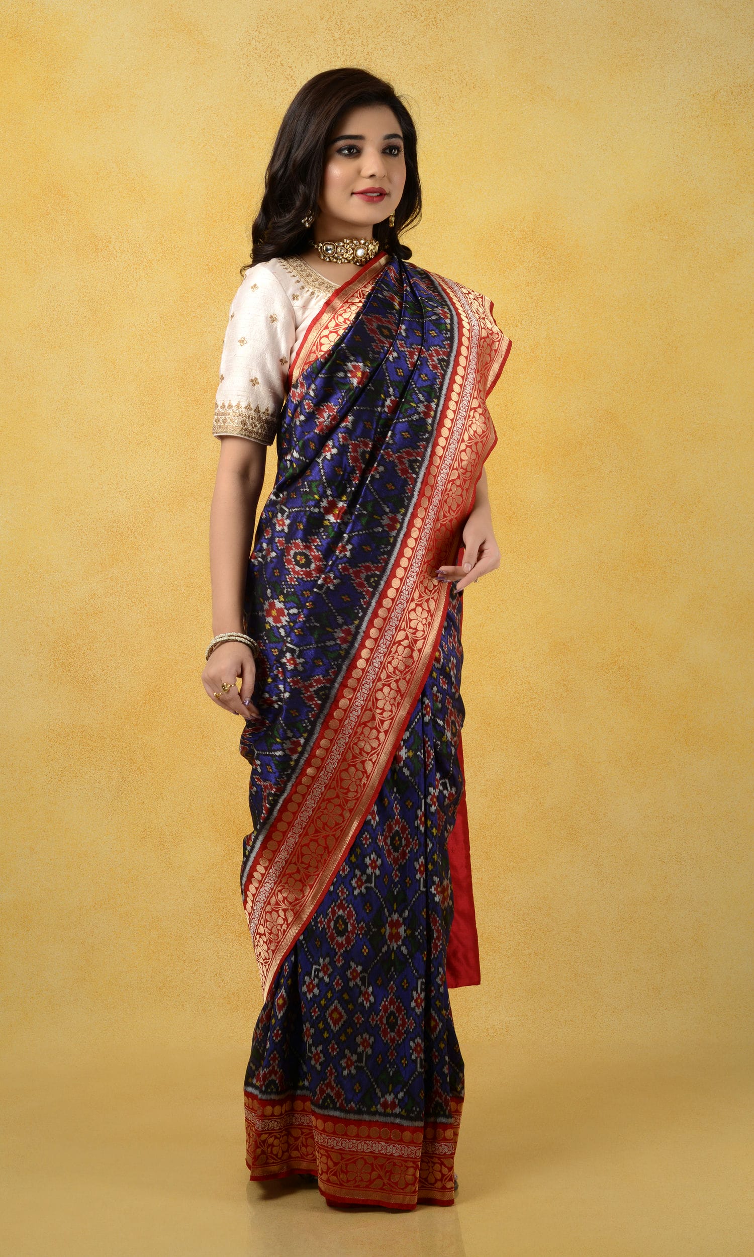 Banarasi Single Ikat Patola Nau Ratan