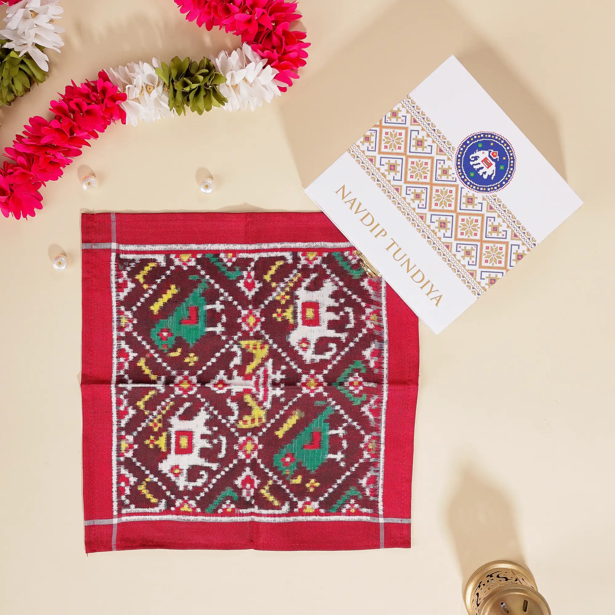 Double Ikat Pocket Square